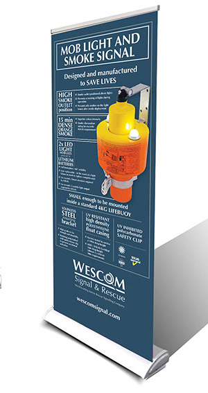WesCom Signal & Rescue exhibition pullup