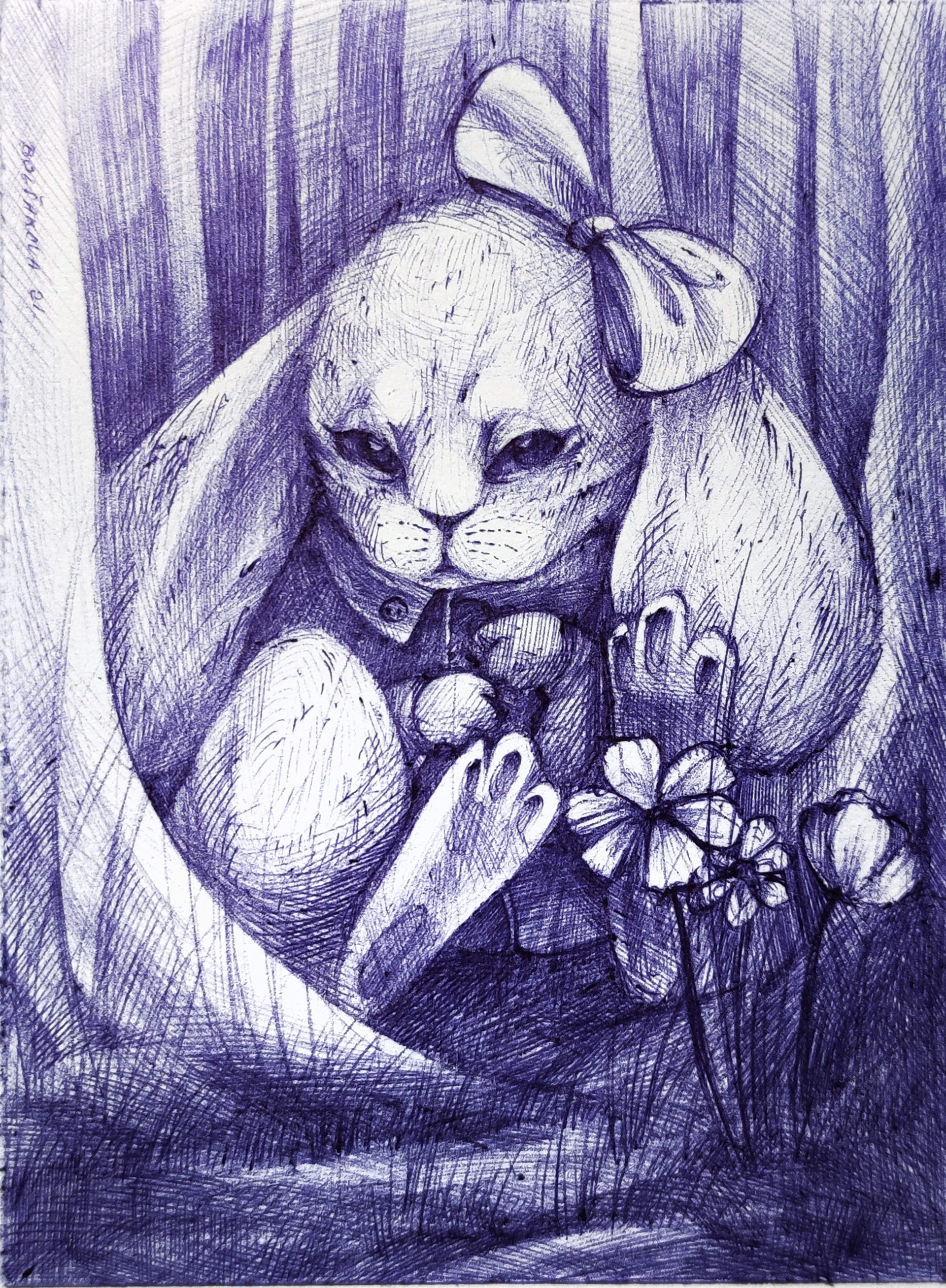grudge. pen, paper, 10 * 15 cm