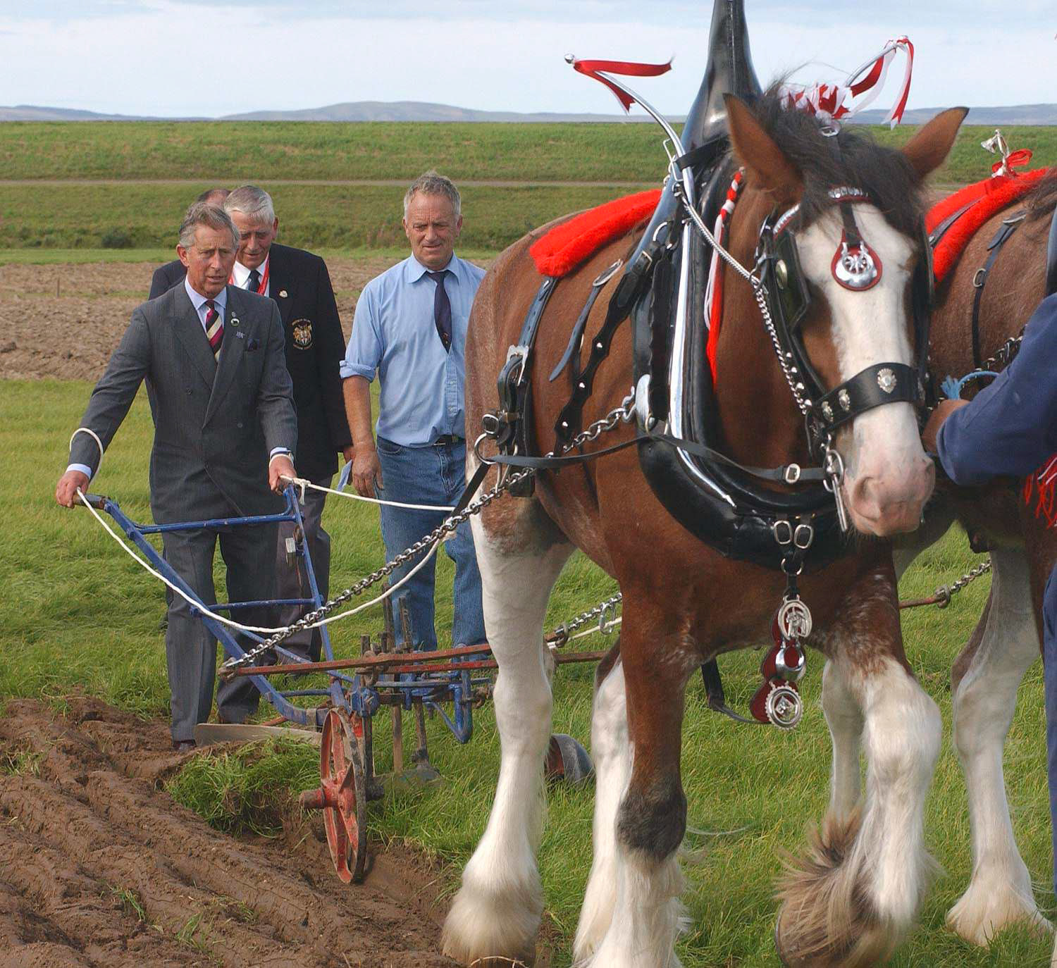 PRINCE CHARLES AT WORLD PLOUGHING CHAMPIONSHIPSBALLYKELLY,CO. LONDONDERRY N.IRELAND.PHOTO JOHN HARRISONHARRISON PHOTOGRAPHY +442890663100