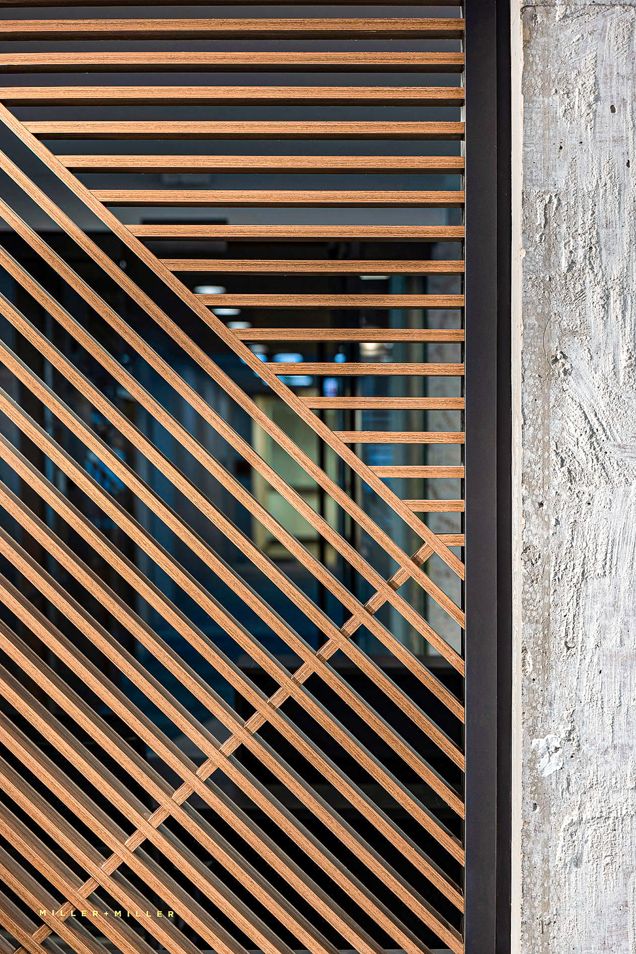 lobby custom millwork art wood grill