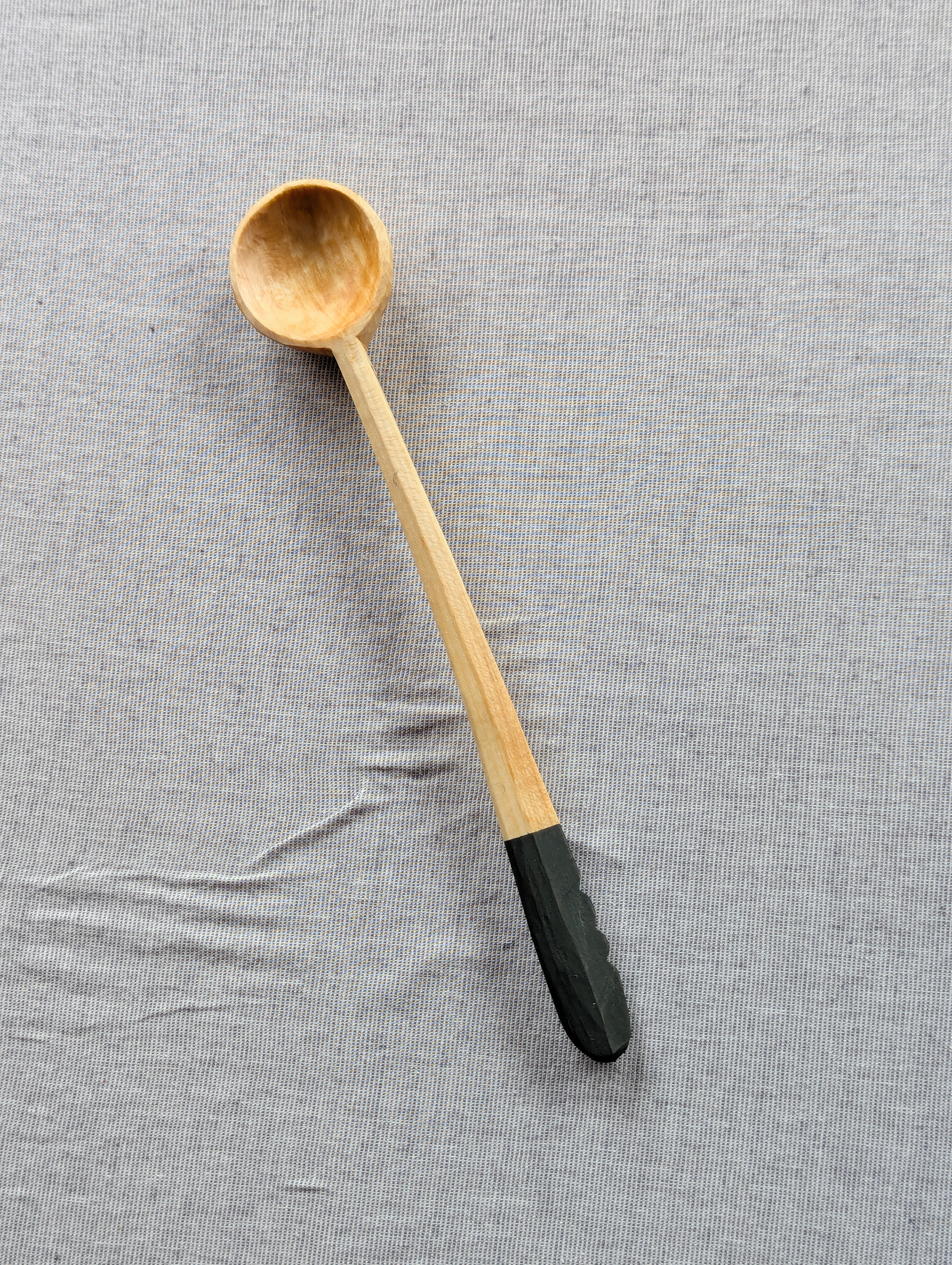 No. 16 / Teelöffel - 19 cm - Hasel, Milk Paint, Hanföl - 20 €