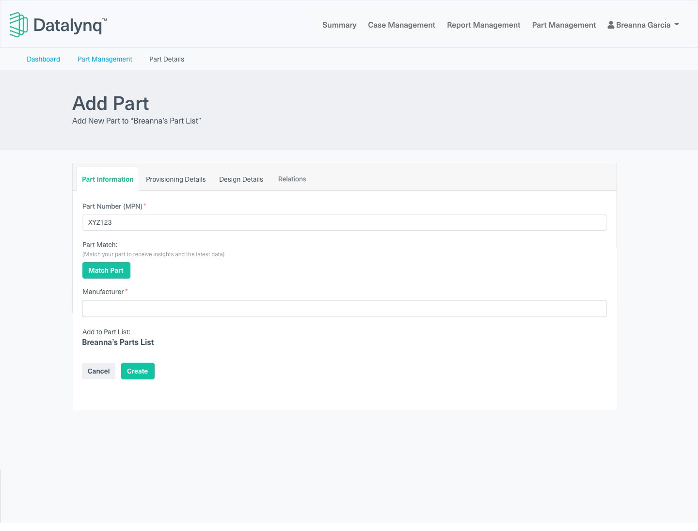 Add Part