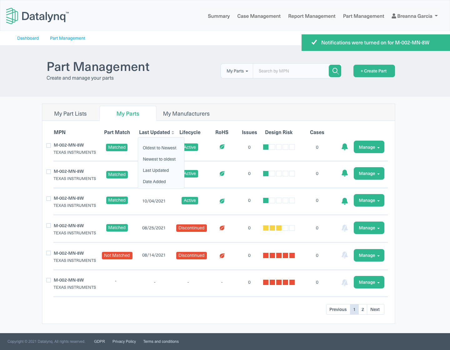 Part Management