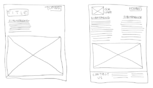 Leaflet and banner sketches