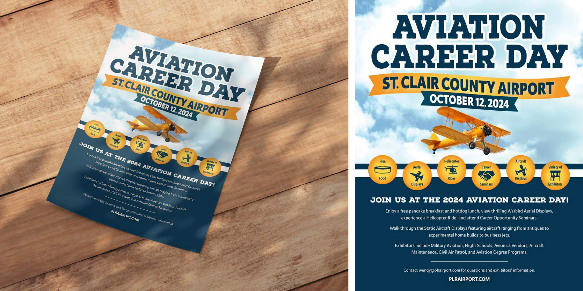 Aviation Career Day Flyer | Hallie Woodham Graphic Design