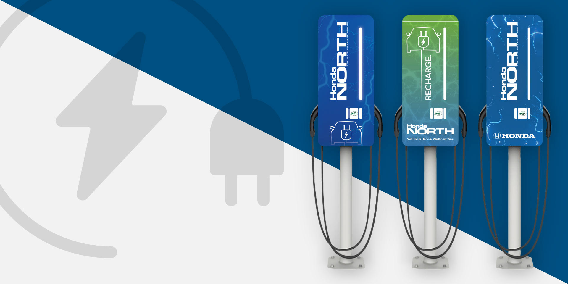 Honda North EV Charger Cover | Hallie Woodham Graphic Design