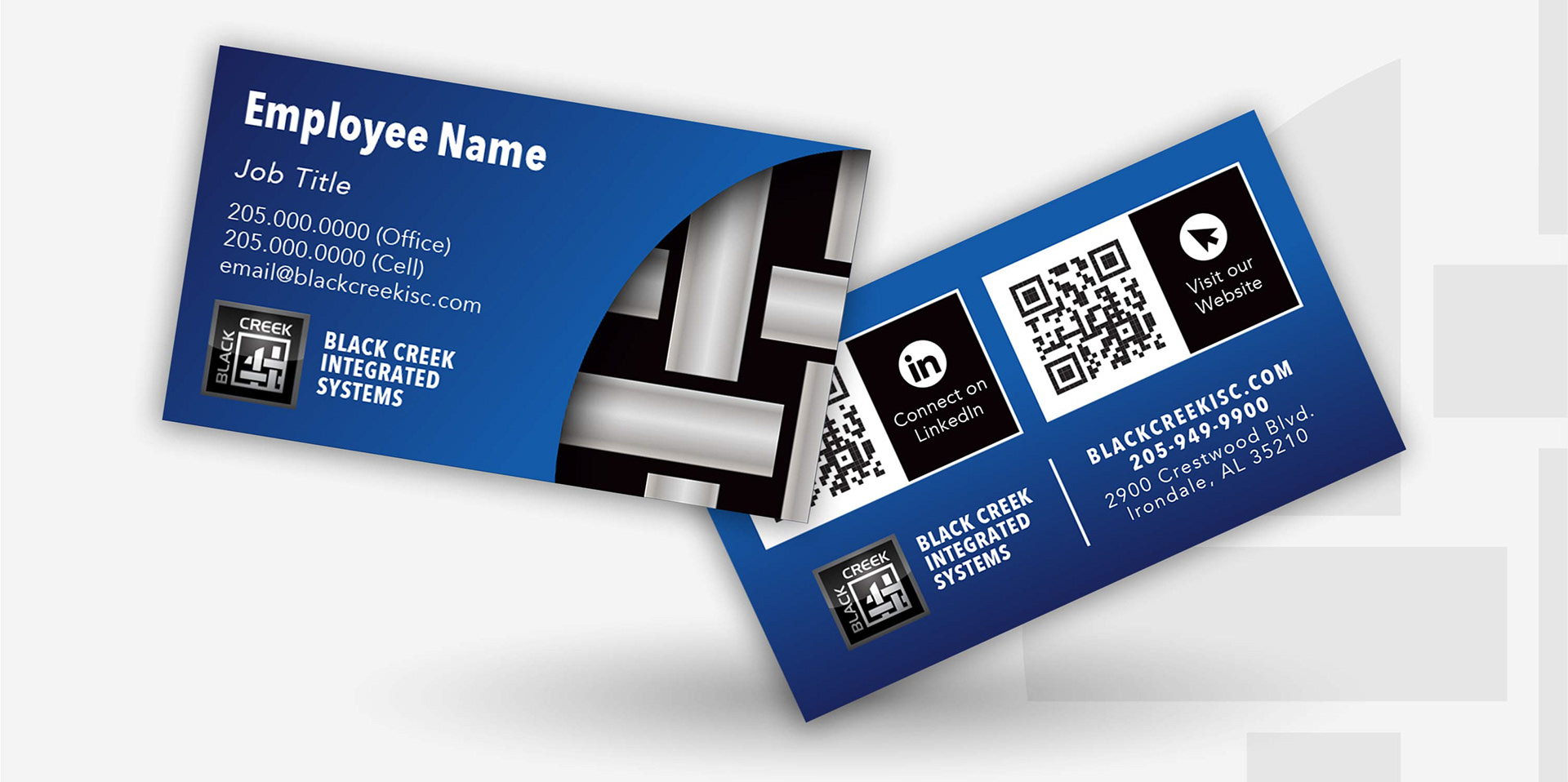 Black Creek Business Card Design | Hallie Woodham Graphic Design