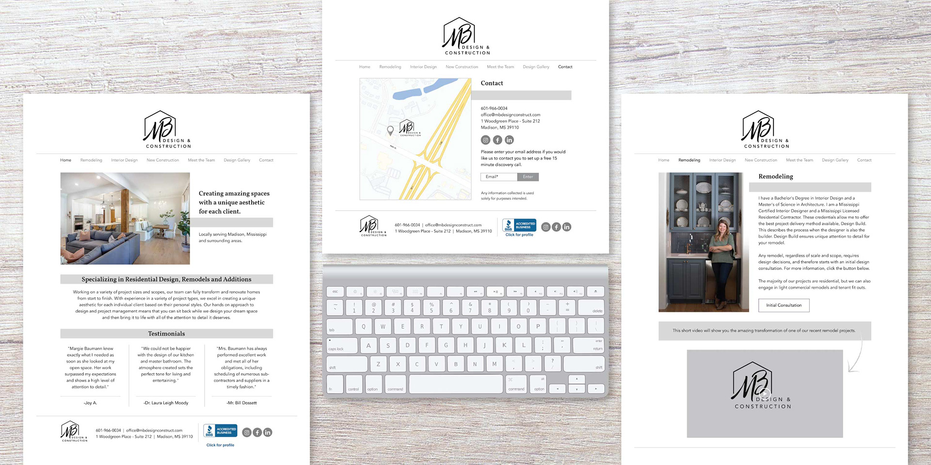 Margie Baumann Website Design | Hallie Woodham Graphic Design