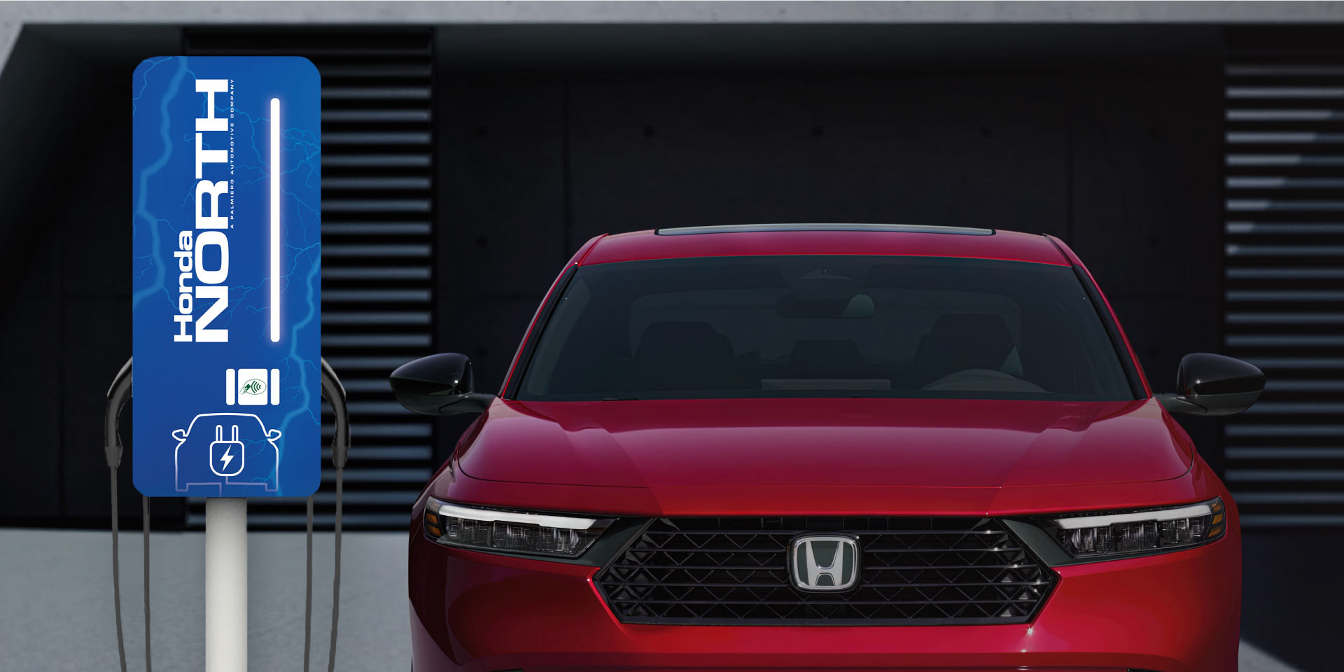 Honda North EV Charger Cover | Hallie Woodham Graphic Design