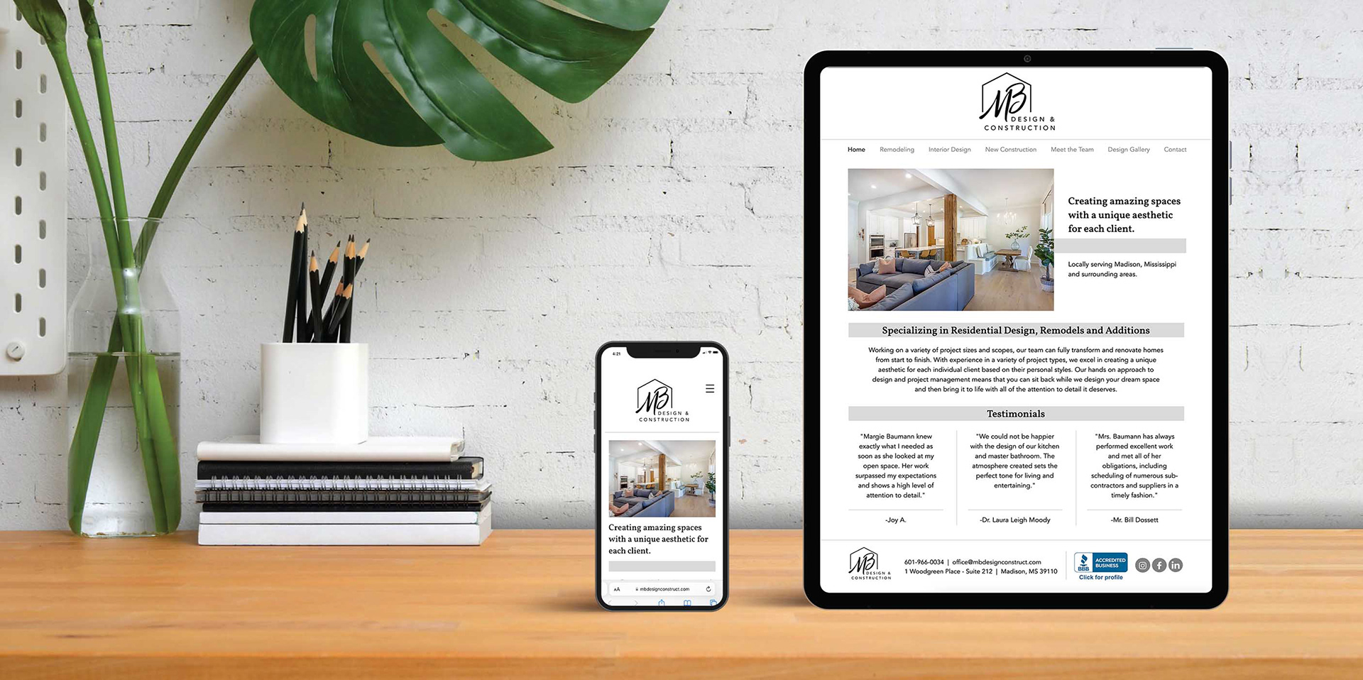 Margie Baumann Website Design | Hallie Woodham Graphic Design