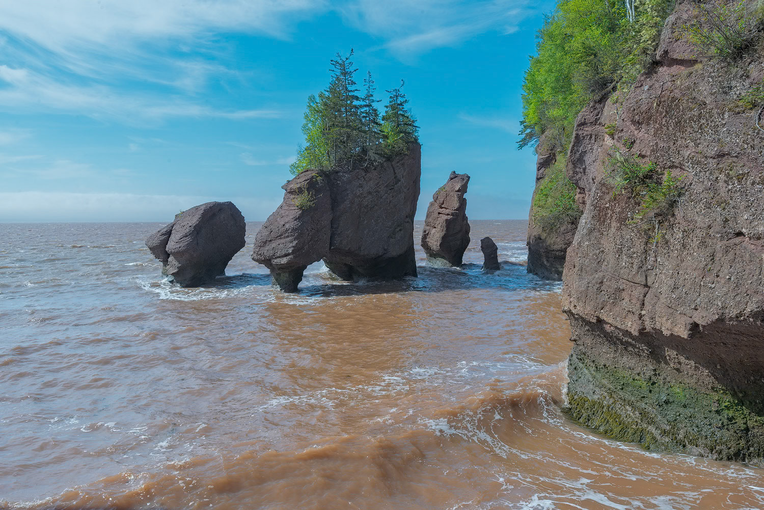 Hopewell Rocks - Marée Haute, Nouveau Brunswick - 2023