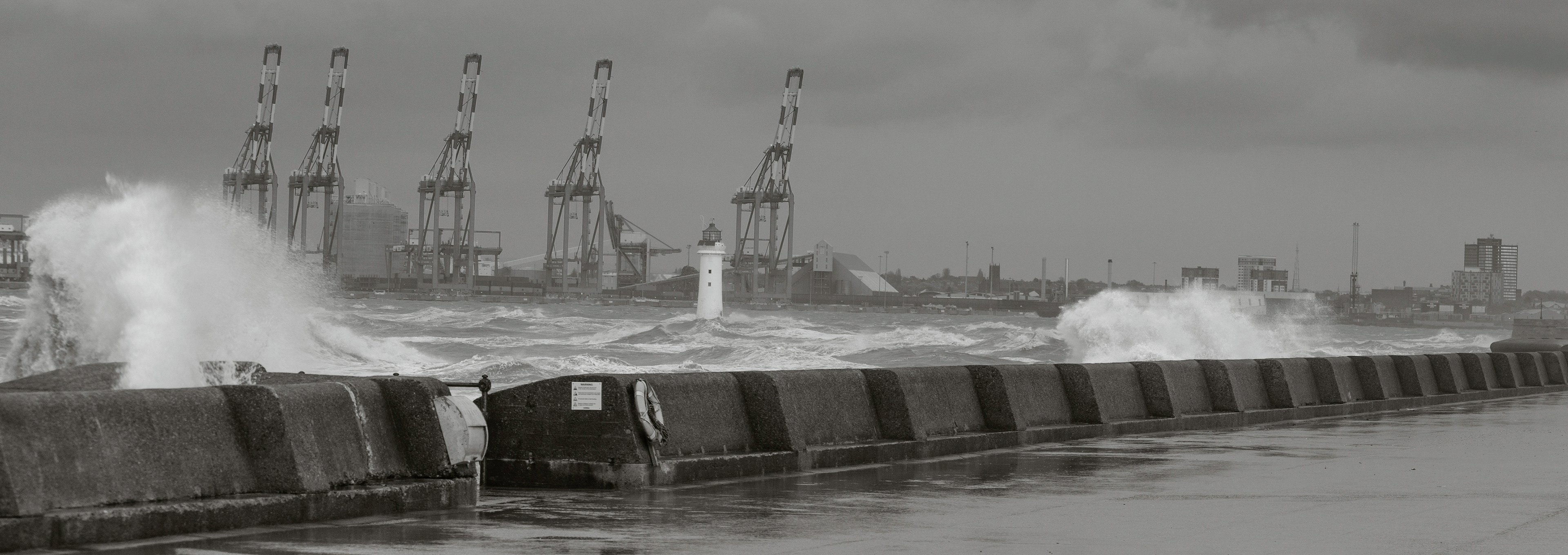 Lighthouse in a Stormy Sea