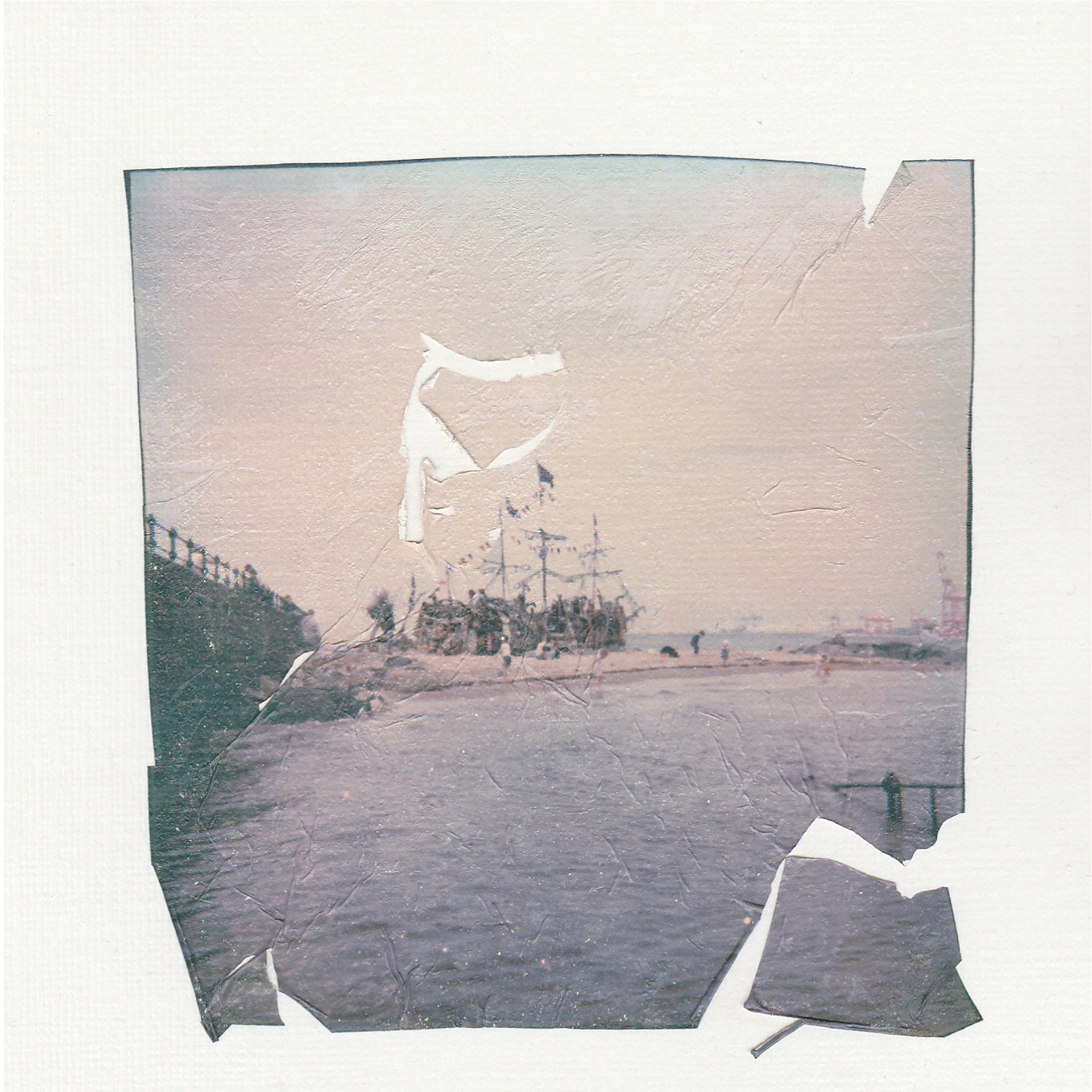 The Black Pearl New Brighton    Polaroid Lift onto Watercolour Paper. The rips and tears are unique to each individual piece of work.