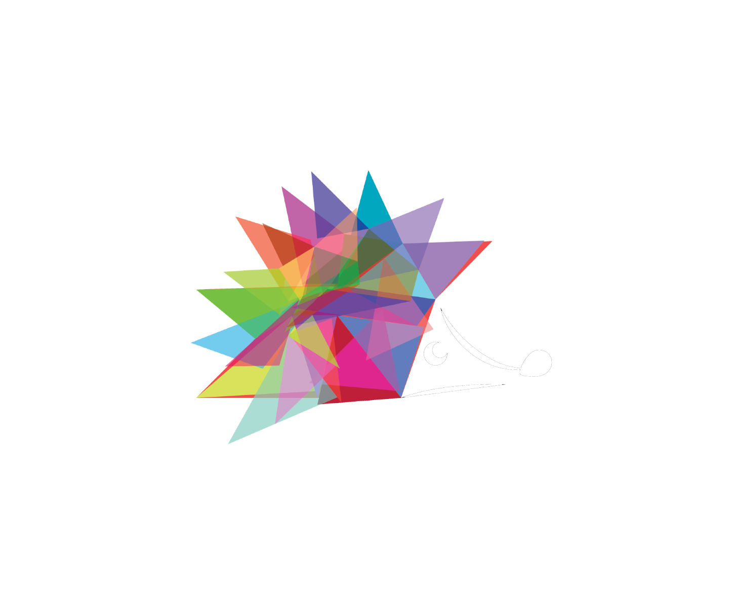 multi colour spiked hedgehog, hedgehog, hog, logo, colors, 