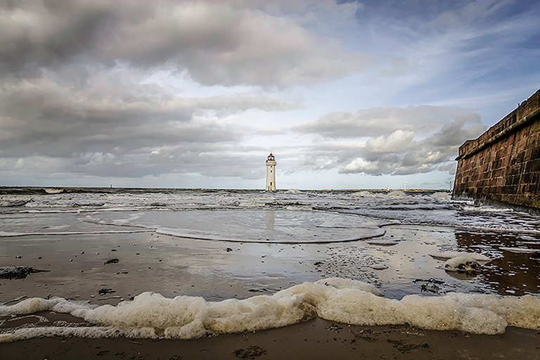 Tide coming in at Fort Perch Lighthouse 16 inches x 12 inches £30.00