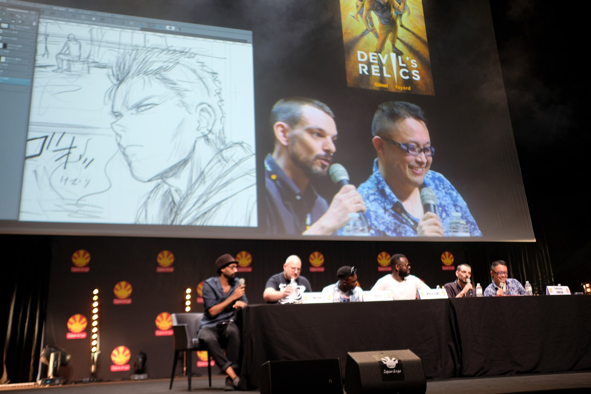 Conference with J.D.Morvan, Darcy, Maitre Gims and TAMURA Yoshiyasu in Japan Expo, Paris, France 2018