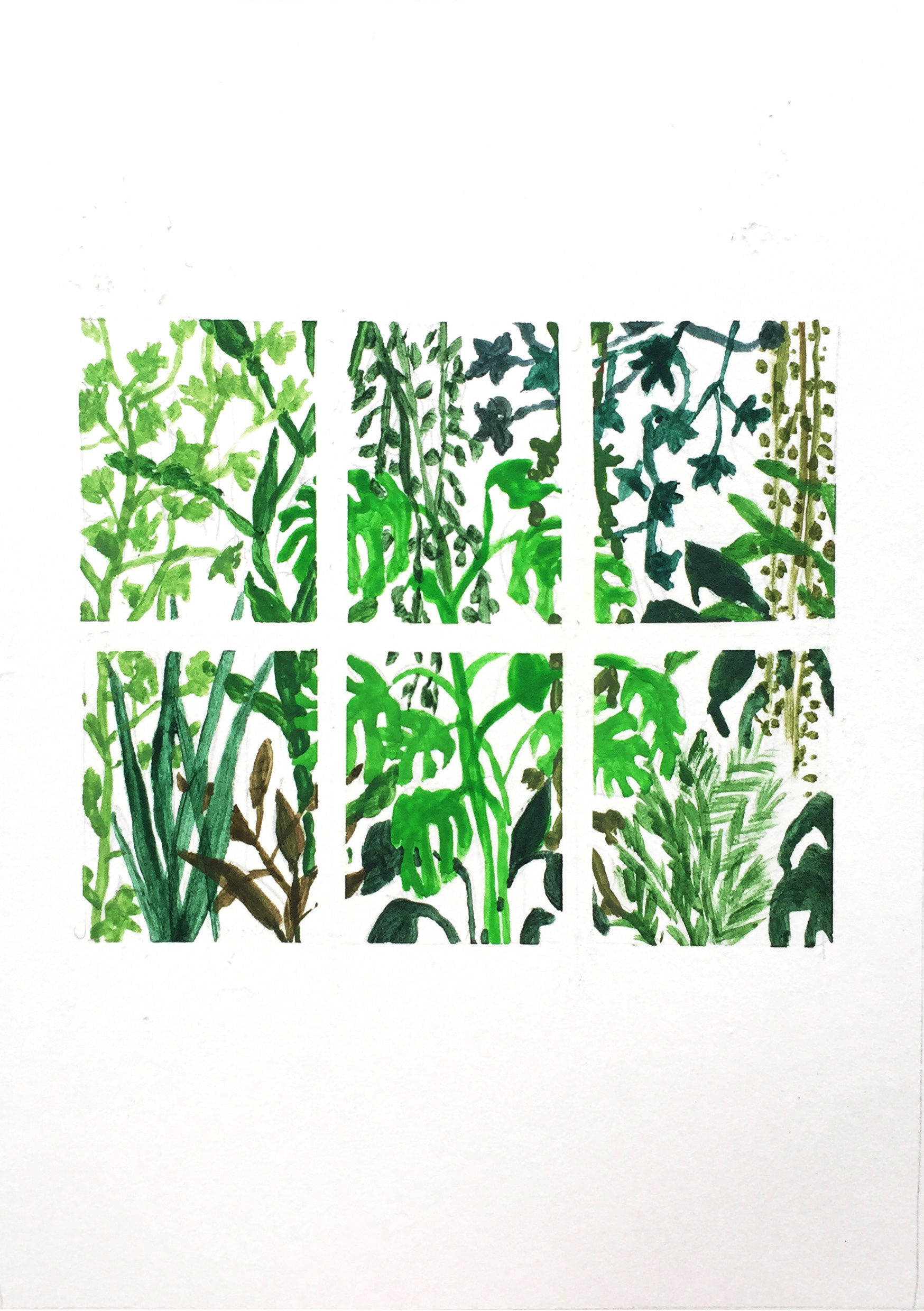 Postcard from home (reverse), egg tempera on paper, 2020 / Pocztówka z domu (rewers), tempera jajowa na papierze, 2020