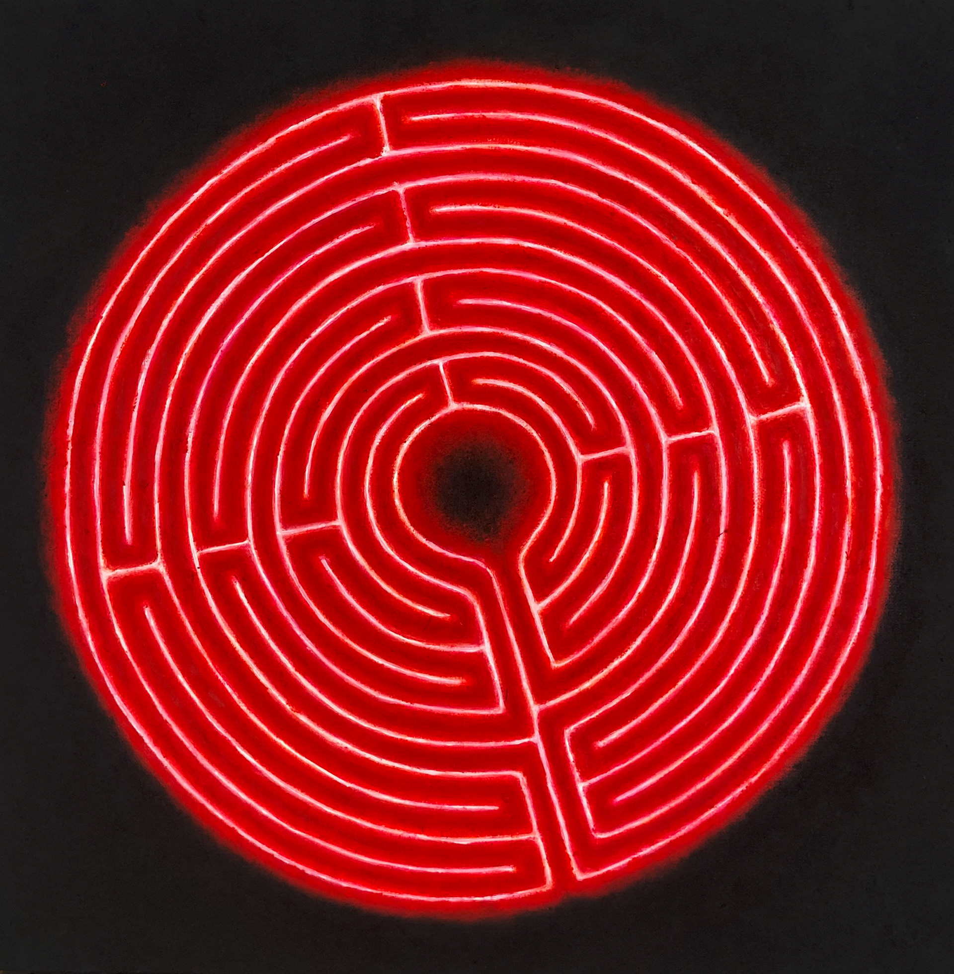 Breakfast part 1 (Solgaz maze), oil on canvas, 40x40 cm, 2022 / Śniadanie cz 1 (Solgaz matnia), olej na płótnie, 40x40 cm, 2022