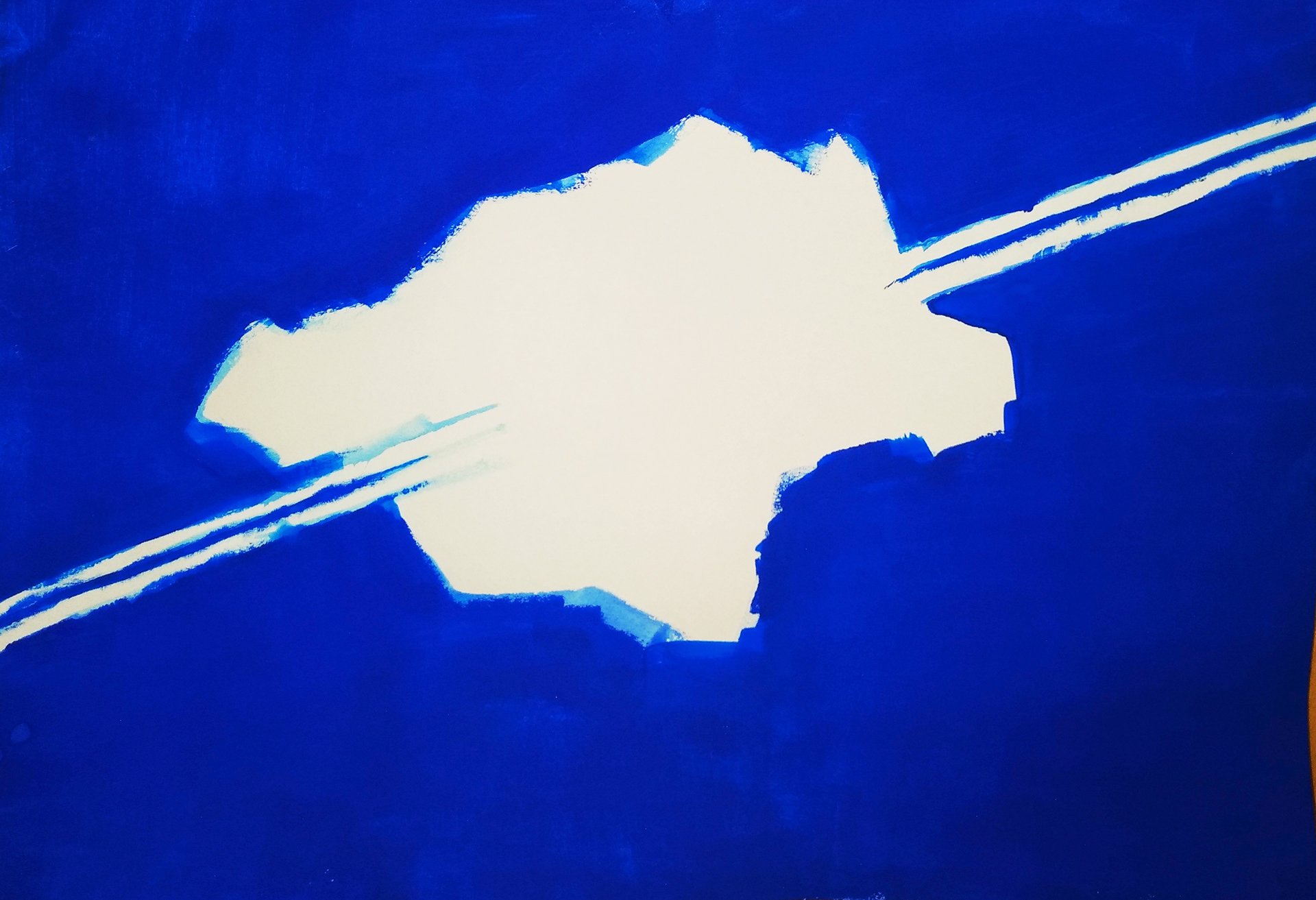 Plane, tempera on paper, 2019 / Plane, tempera on paper, 2019 / Samolot, tempera jajowa na papierze, 2019