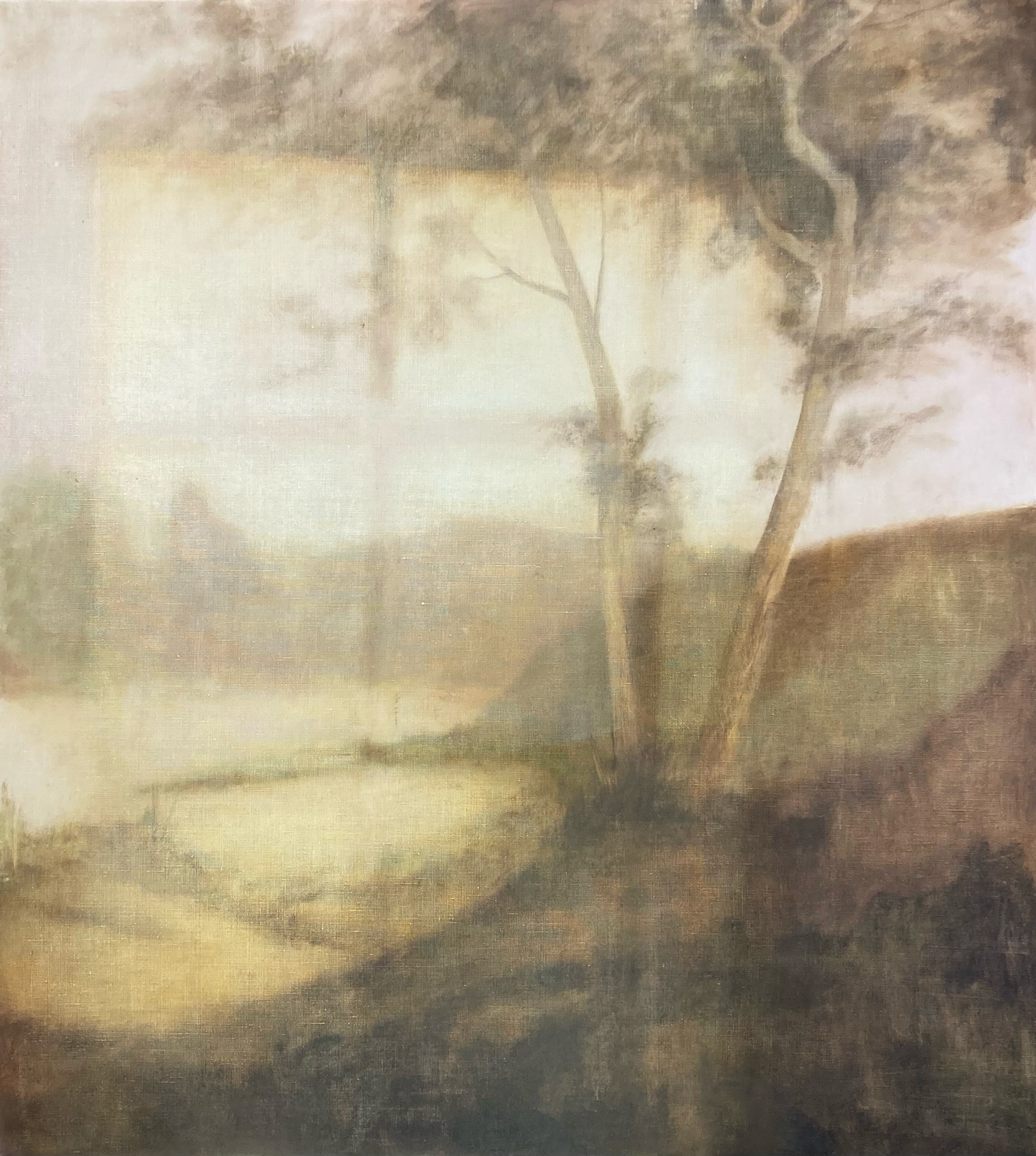 Habitat (IV), oil on canvas, 100x90 cm, 2025 / Habitat (IV), olej na płótnie, 100x90 cm, 2025