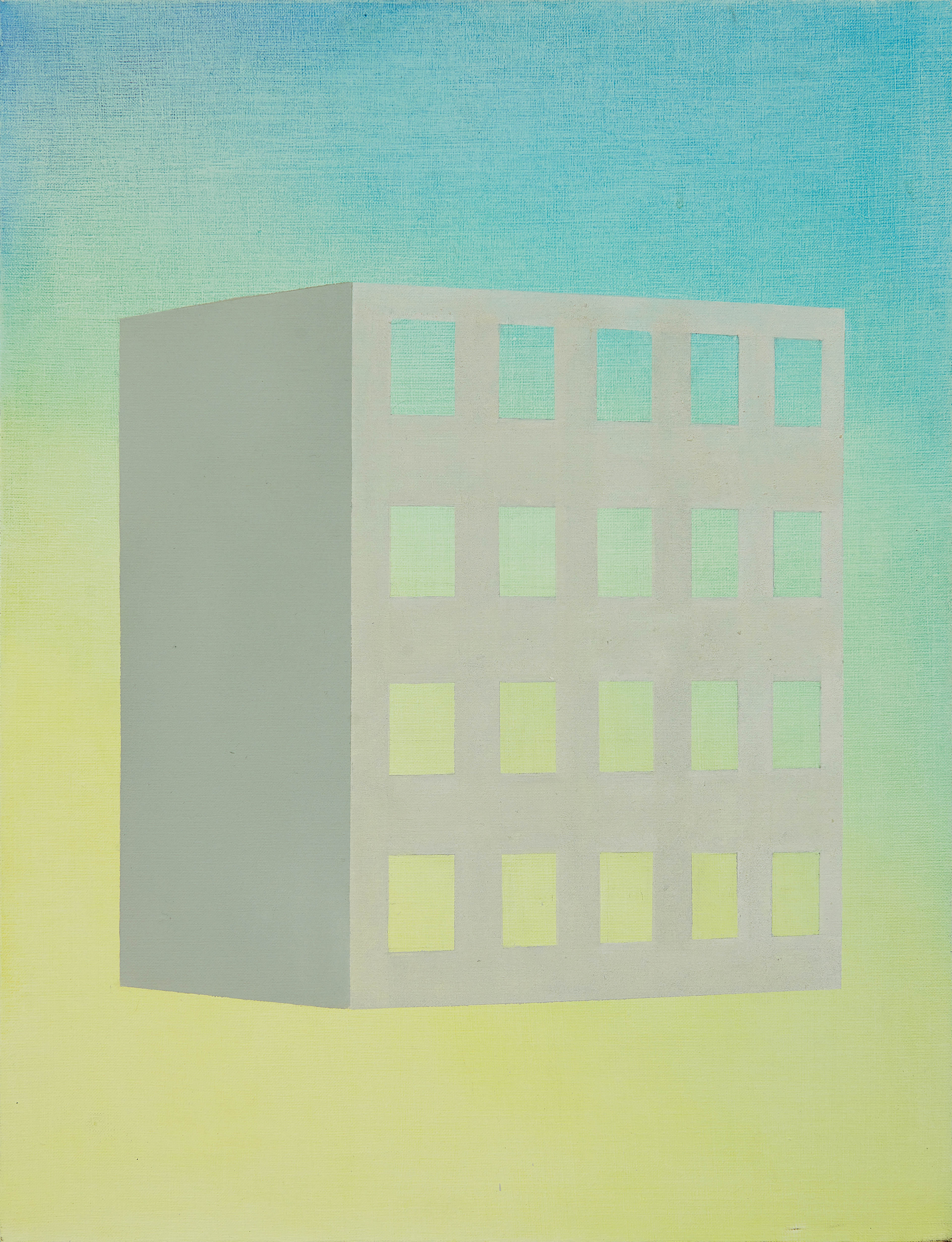 So much sun in the city, oil on canvas, 60x46 cm, 2022/2023 / Tyle słońca w całym mieście, olej i pasta woskowa na płótnie, 60x46 cm, 2022/2023