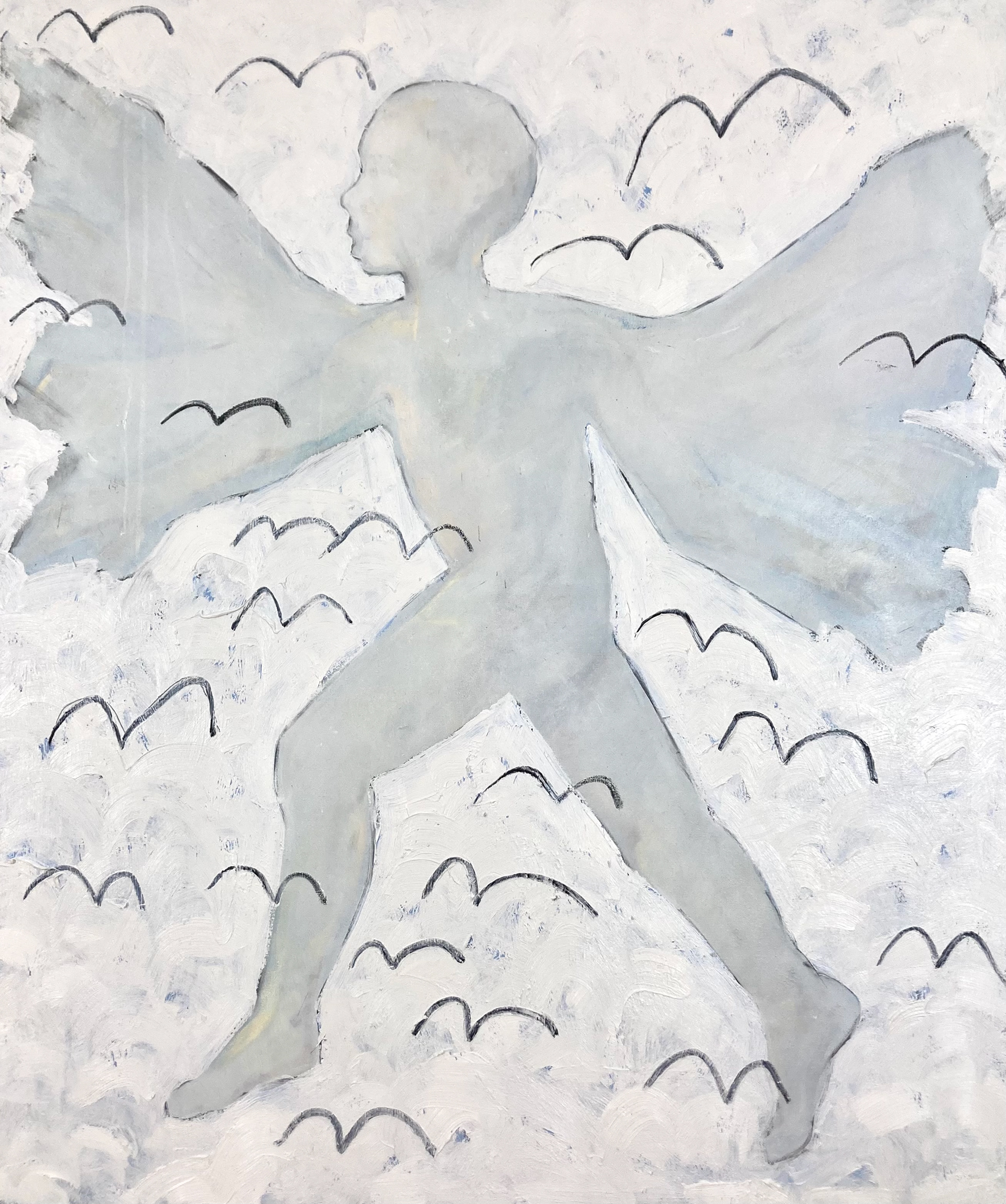 This is not a bird (Wania Durak), oil on canvas, 130x100 cm, 2021 / To nie ptak (Wania Durak), olej na płótnie, 130x100 cm, 2021