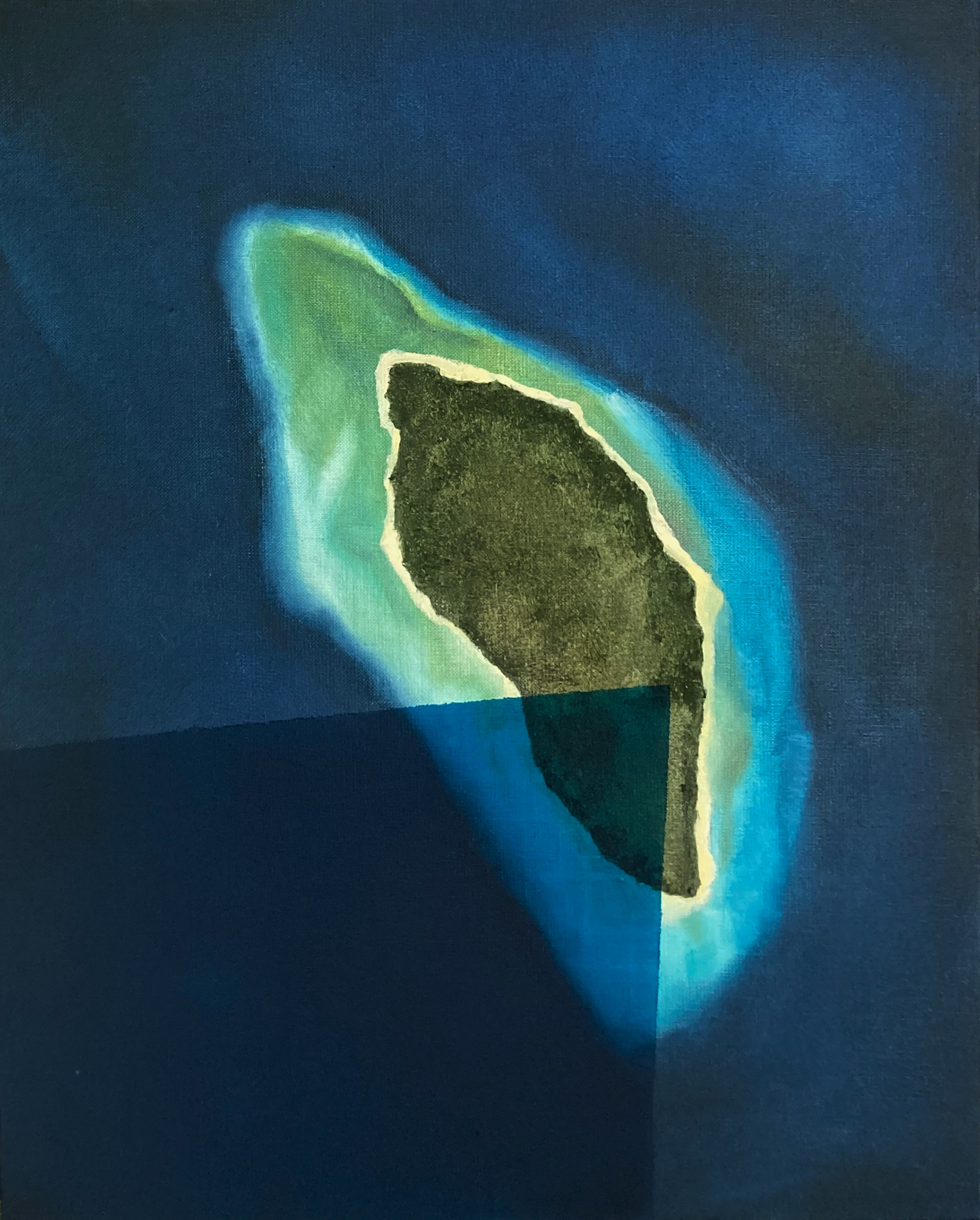 Google island 3, oil on canvas, 50x40 cm, 2022 / Wyspa Google 3, olej na płótnie, 50x40 cm, 2022