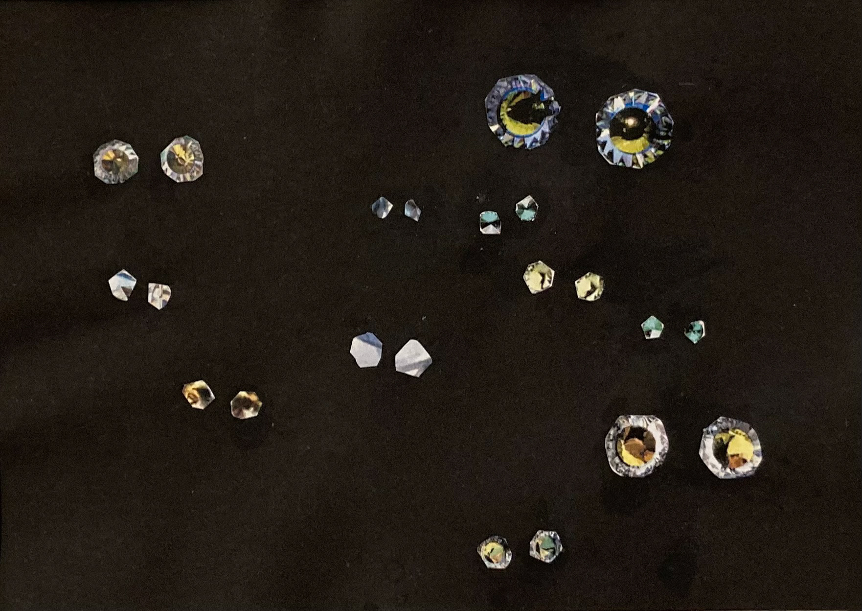 Night watch (sketch), collage on paper, 2022 / Nocny patrol (szkic), kolaż na papierze, 2022