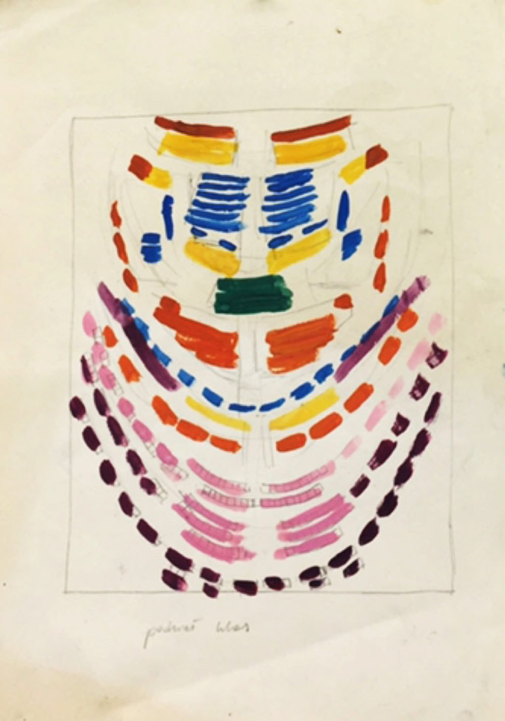 Moniuszko Hall (sketch), egg tempera on paper, 2020 / Sala Moniuszki (szkic), tempera jajowa na papierze, 2020
