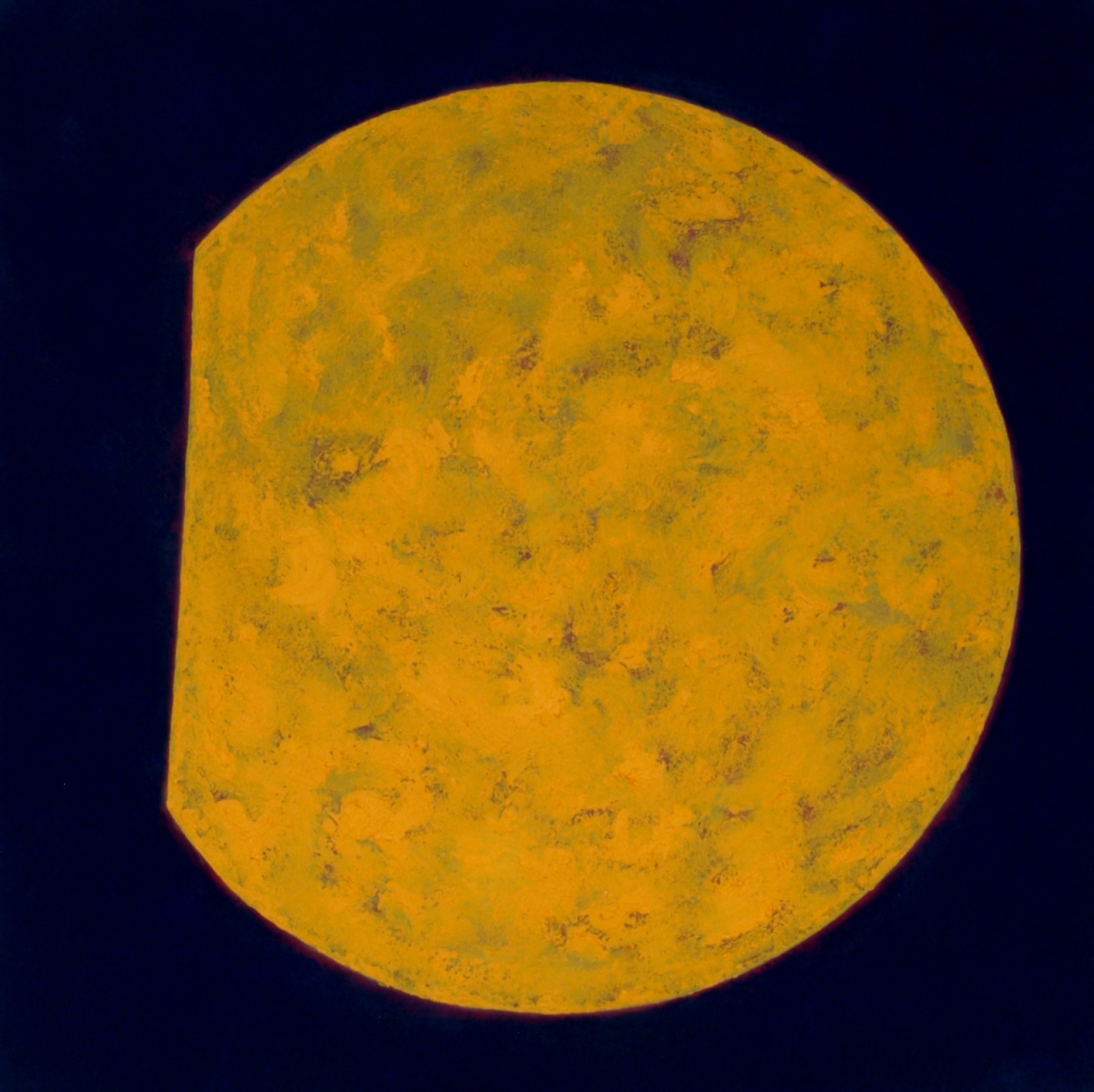 Eclipse, oil and paste wax on canvas, 120x120 cm, 2016 / Zaćmienie, olej i pasta woskowa na płótnie, 120x120 cm, 2016