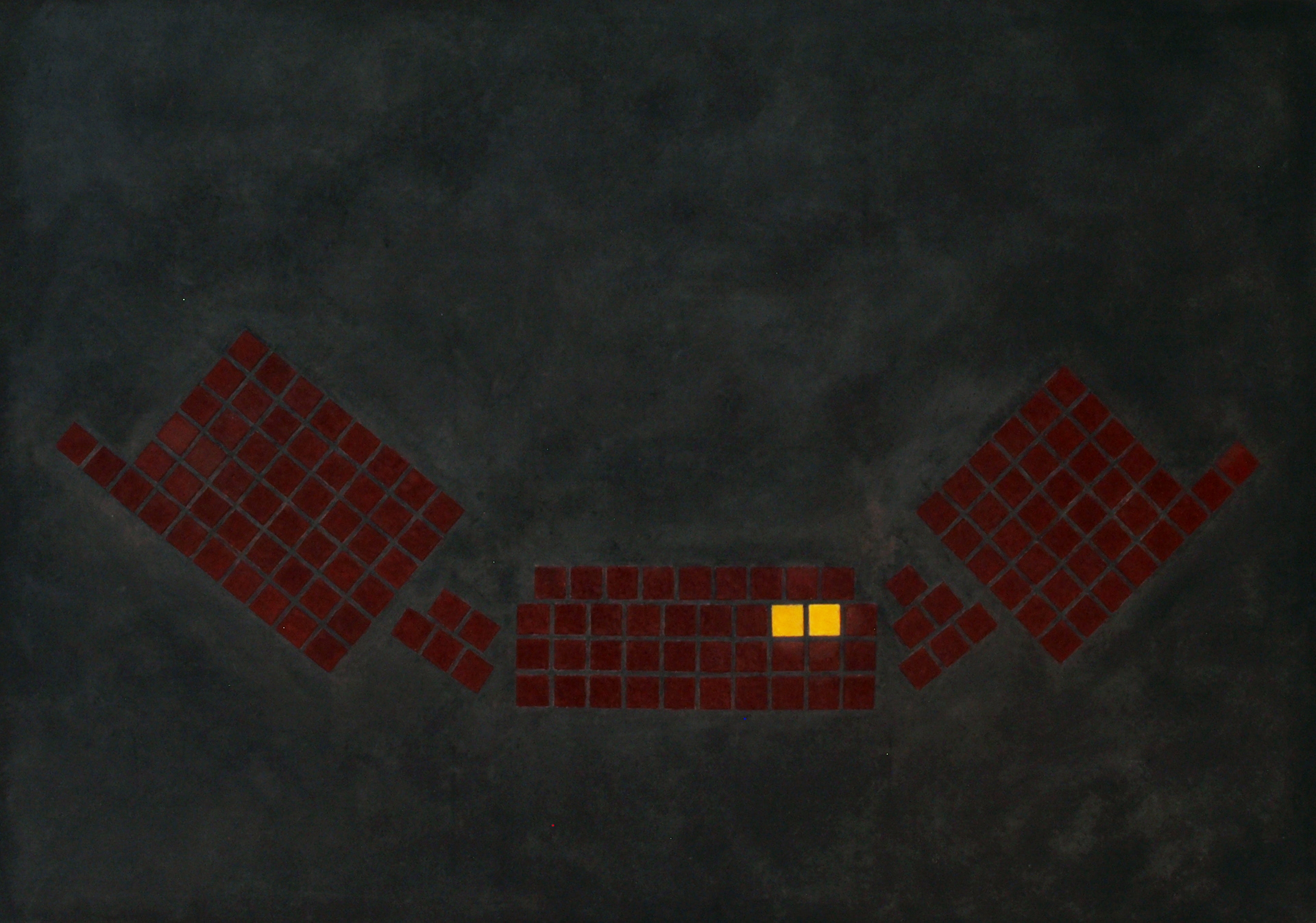"The proof of the existence of another", oil and paste wax on canvas, 120x170 cm, 2016 / "Dowód na istnienie drugiego", olej i pasta woskowa na płótnie, 120x170 cm, 2016