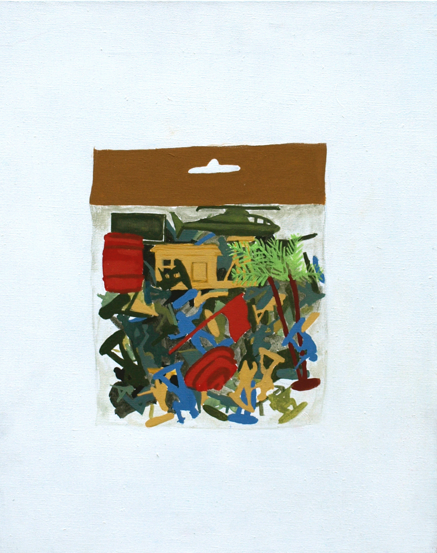 Little soldiers (a set), egg tempera on canvas, 50x40 cm, 2019 / Żołnierzyki (zestaw), tempera jajowa na płótnie, 50x40 cm, 2019