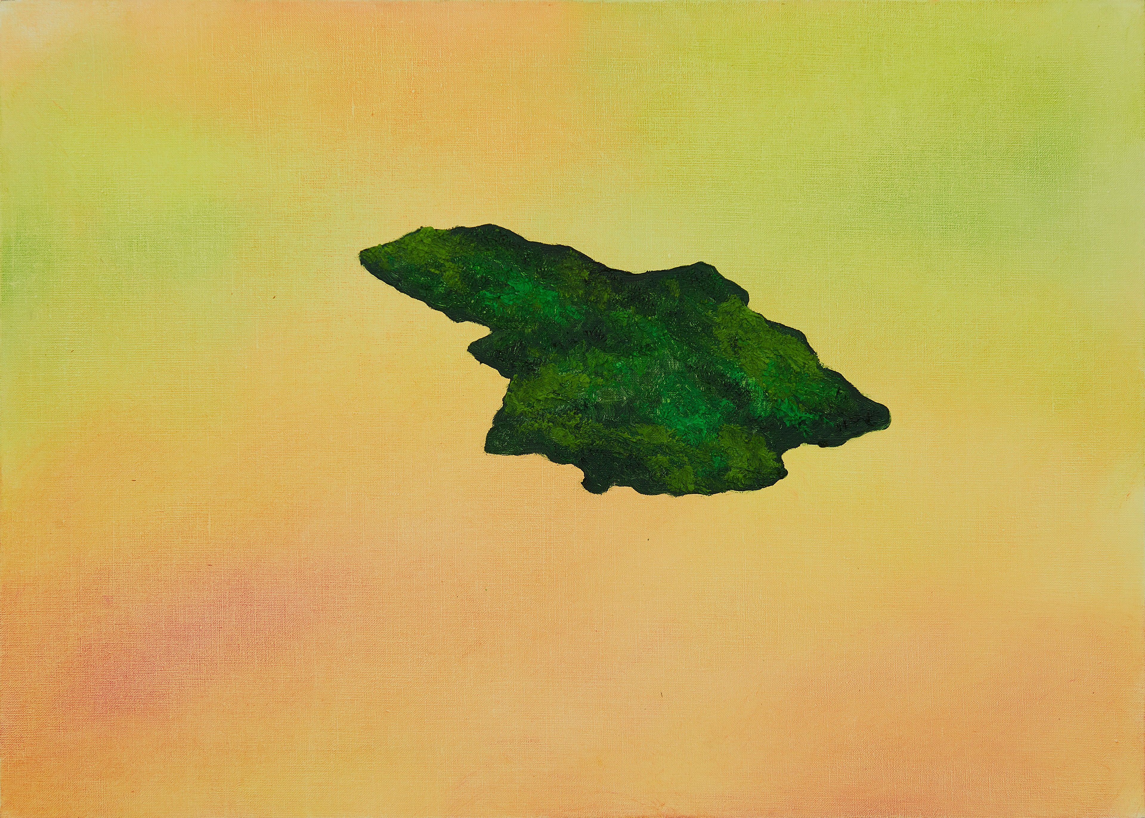 Google island 1, oil on canvas, 50x70 cm, 2022 / Wyspa Google 1, olej na płótnie, 50x70 cm, 2022