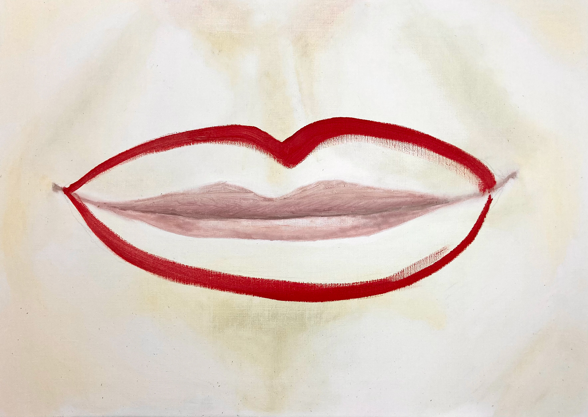 Secret of beauty (I want to tell you something), oil on canvas, 50x70 cm, 2021 / Sekret piękna (Chcę Ci coś powiedzieć), olej na płótnie, 50x70 cm, 2021