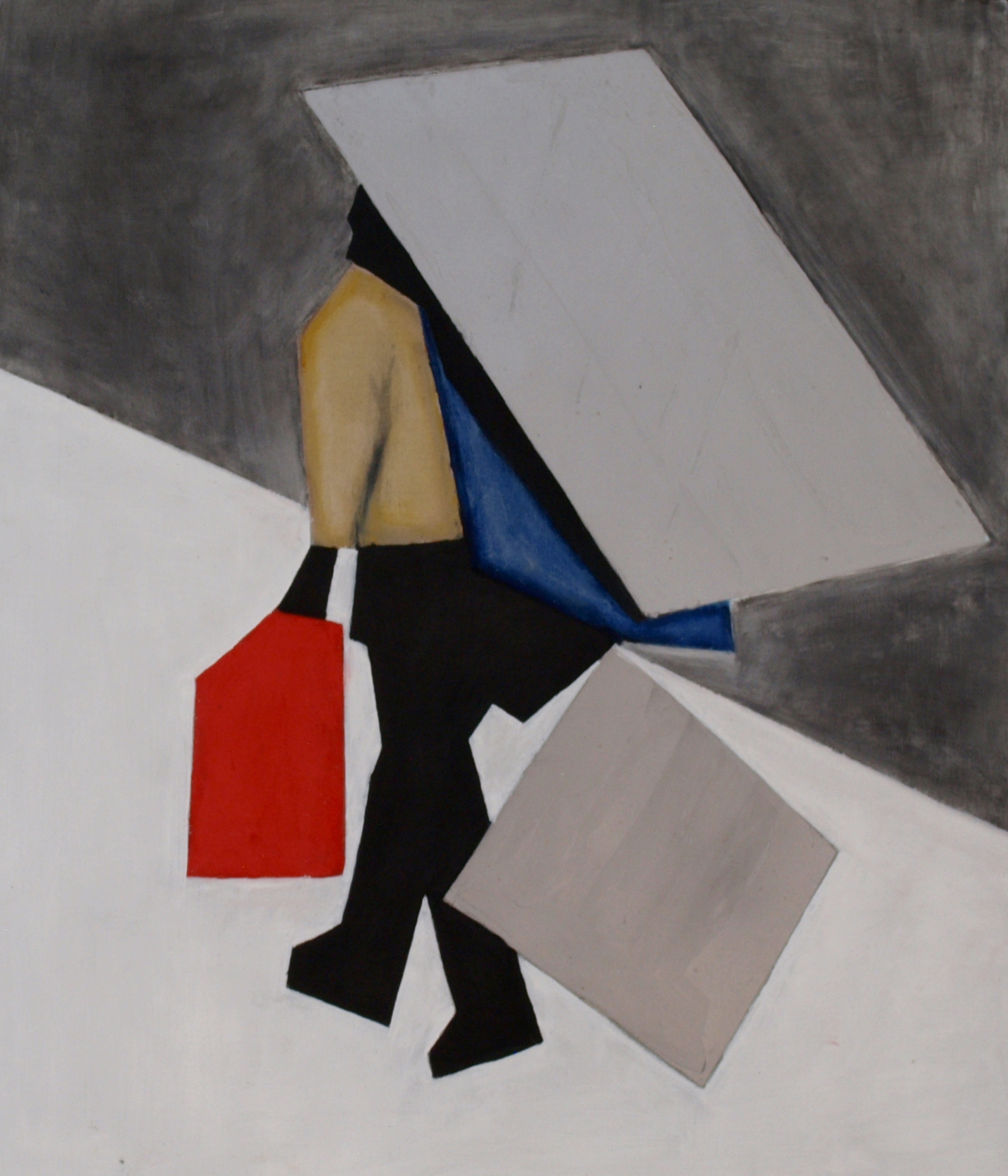 The painter, oil and paste wax on canvas, 80x60 cm, 2017 / Malarz, olej i pasta woskowa na płótnie, 80x60 cm, 2016