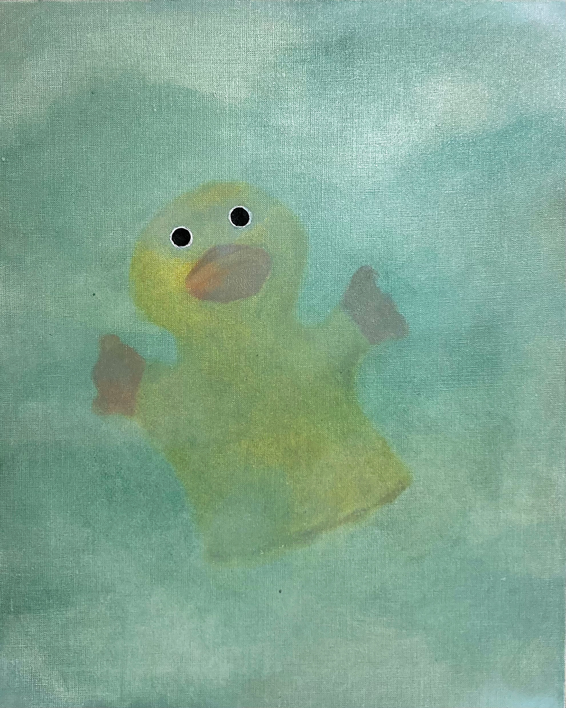 Mr Ducky, oil on canvas, 50x40 cm, 2021 / Pan Kaczuszka, olej na płótnie, 50x40 cm, 2021