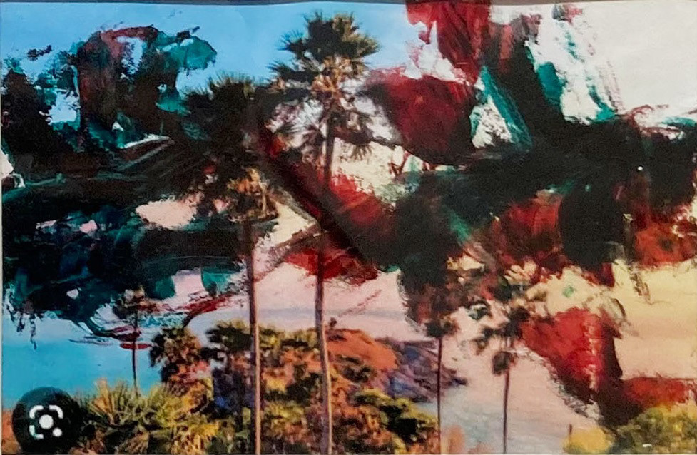 Sweet dream about sunrise (sketch), collage, 2022 / Słodki sen o wschodzie słońca (szkic), kolaż na papierze, 2022