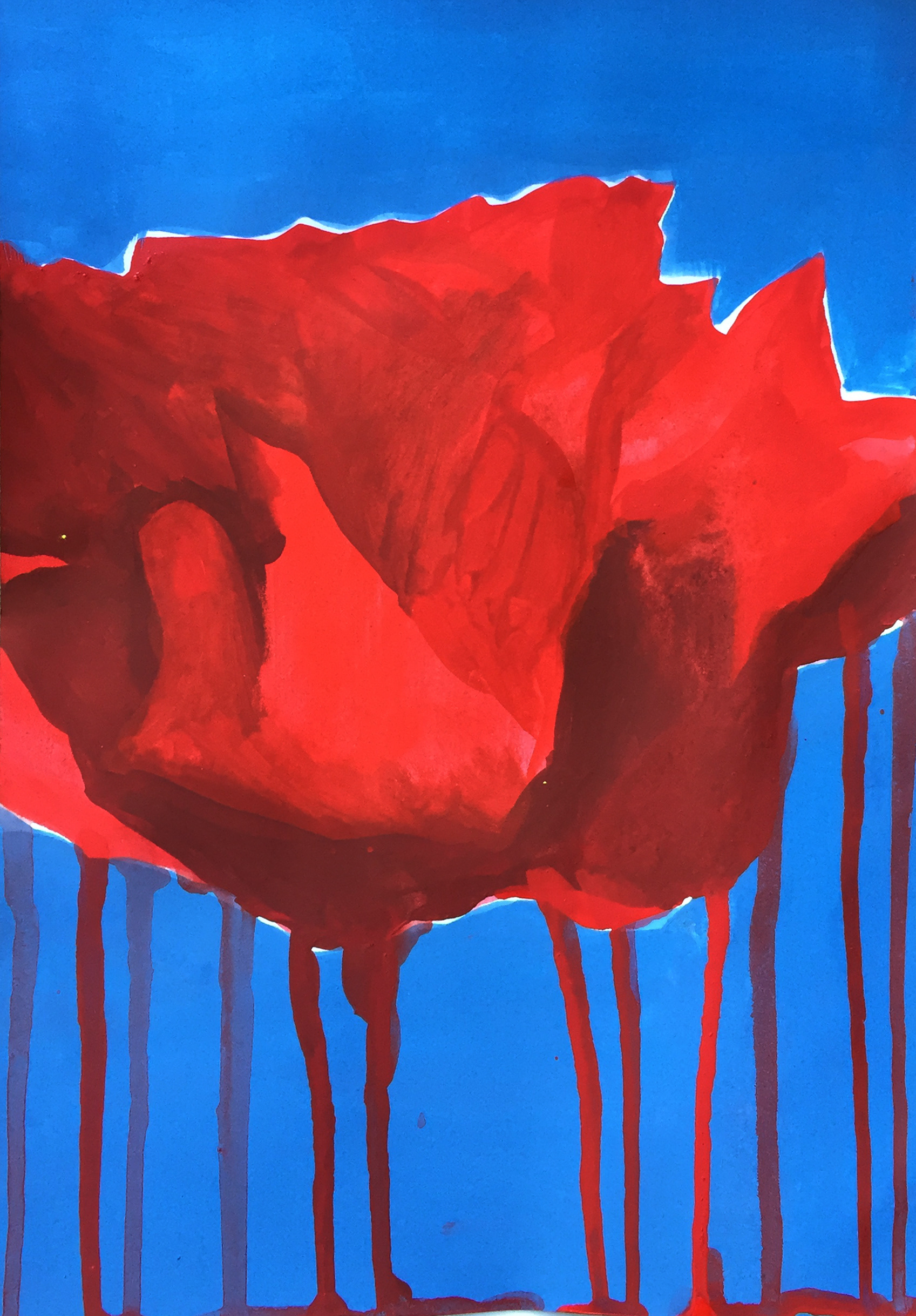 Secret of beauty (Rose petals confiture), sketch, egg tempera on paper / Secret of beauty (Rose petals confiture), sketch, egg tempera on paper / Sekret piękna (Konfitura z płatków róży, szkic), tempera jajowa na papierze, 2020