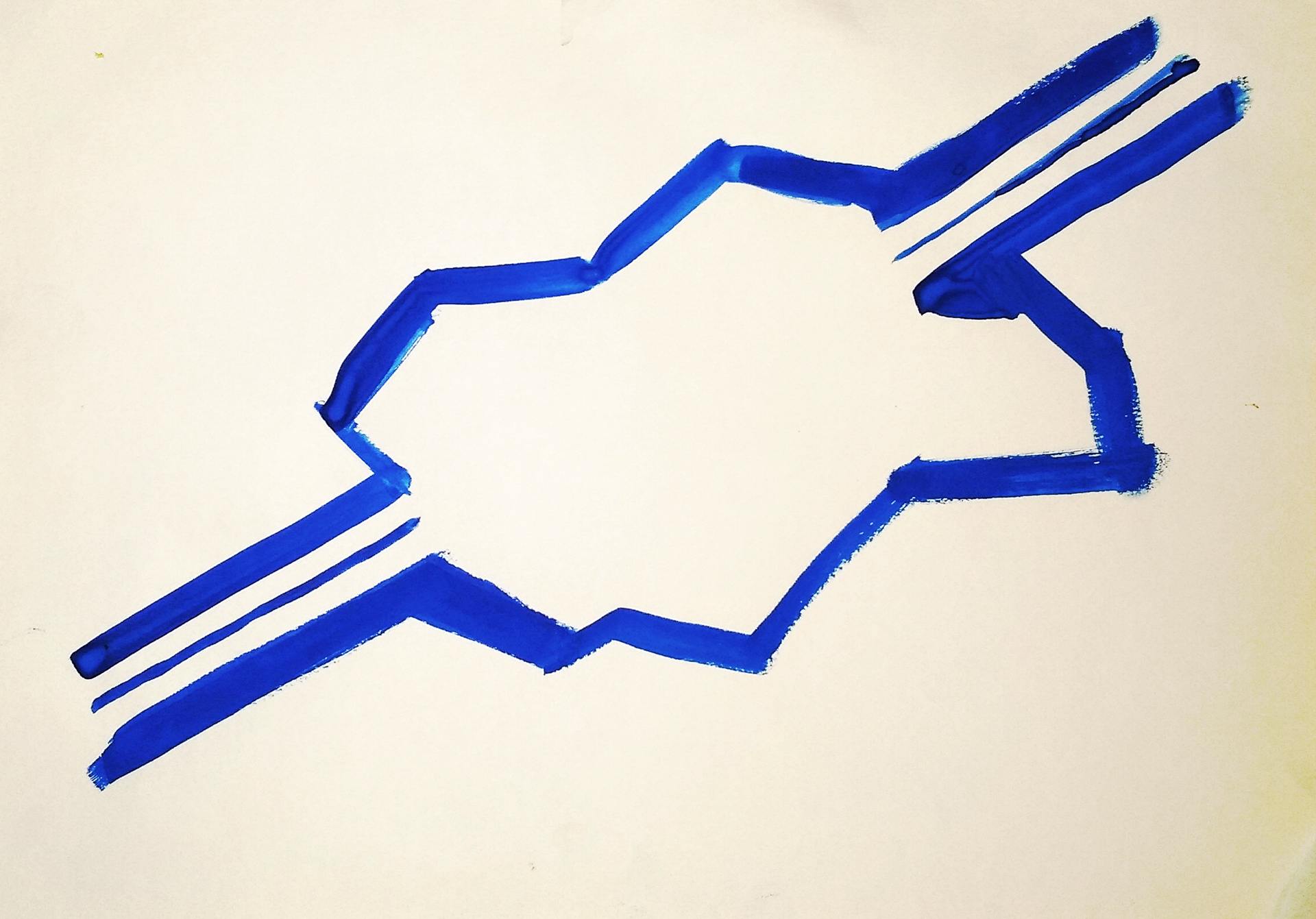 Plane, tempera on paper, 2019 / Samolot, tempera jajowa na papierze, 2019