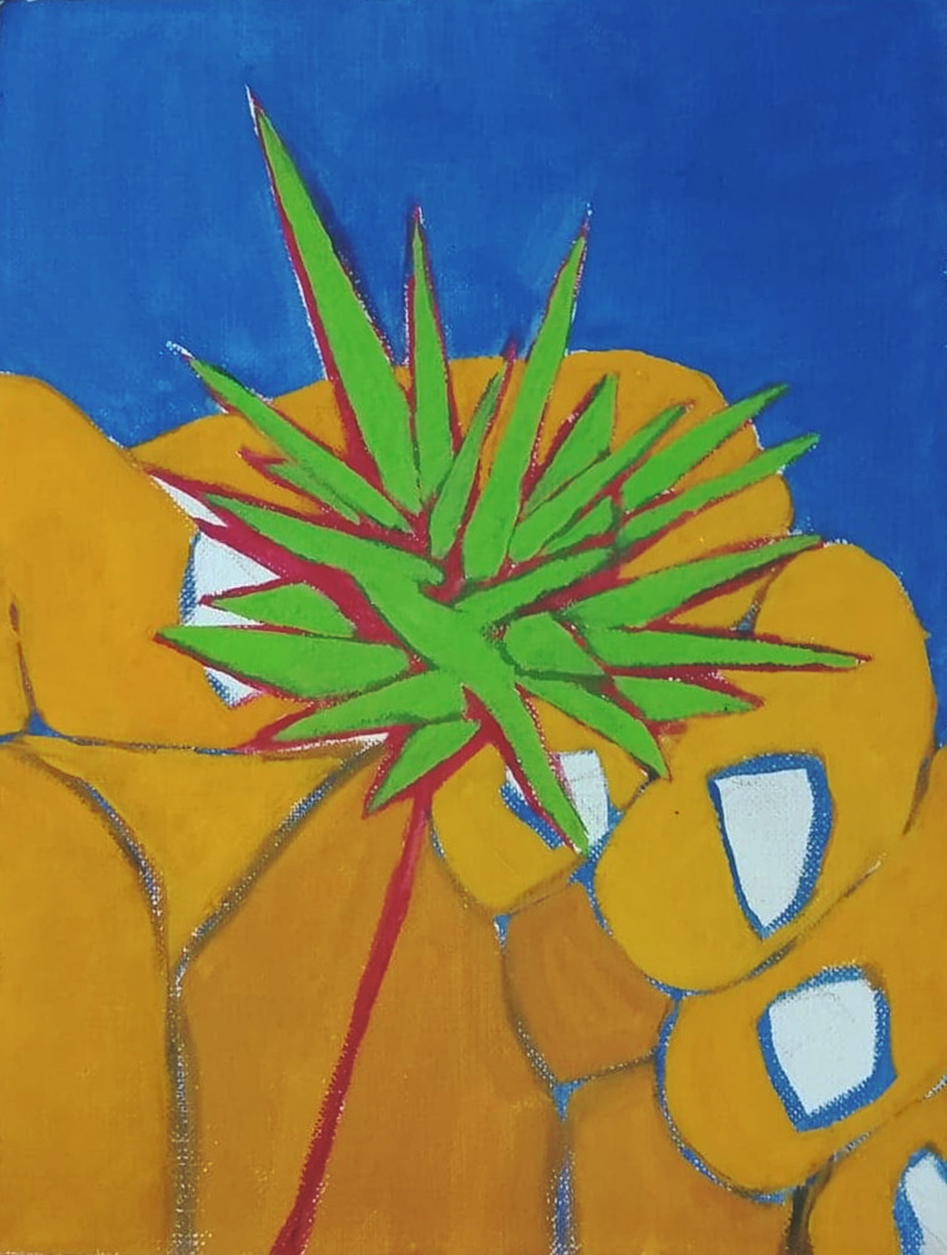 Rooster or a hen, egg tempera on canvas, 24x18 cm, 2019 / Kogucik czy kurka, tempera jna płótnie, 24x18 cm,  2019