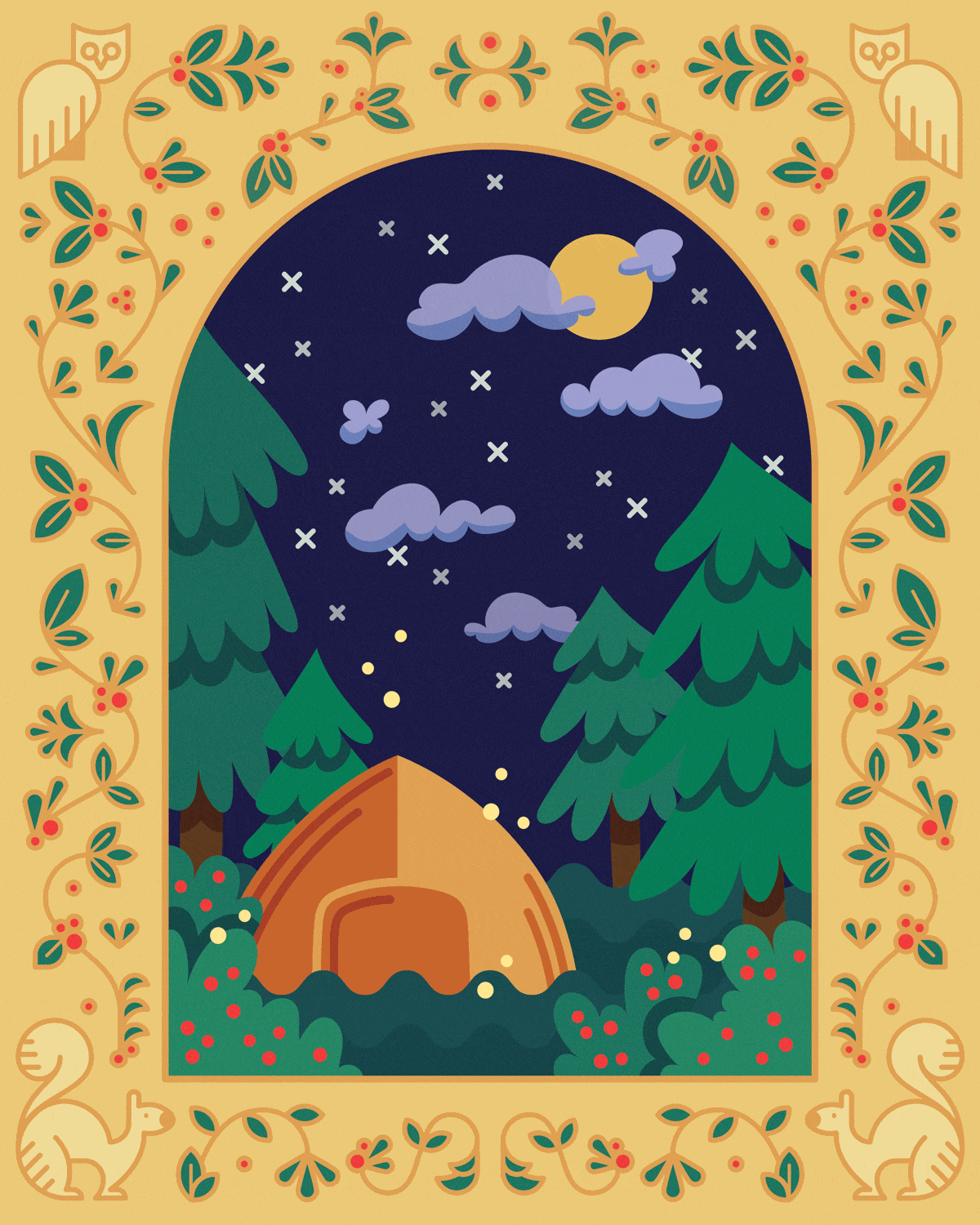 Camping illustration