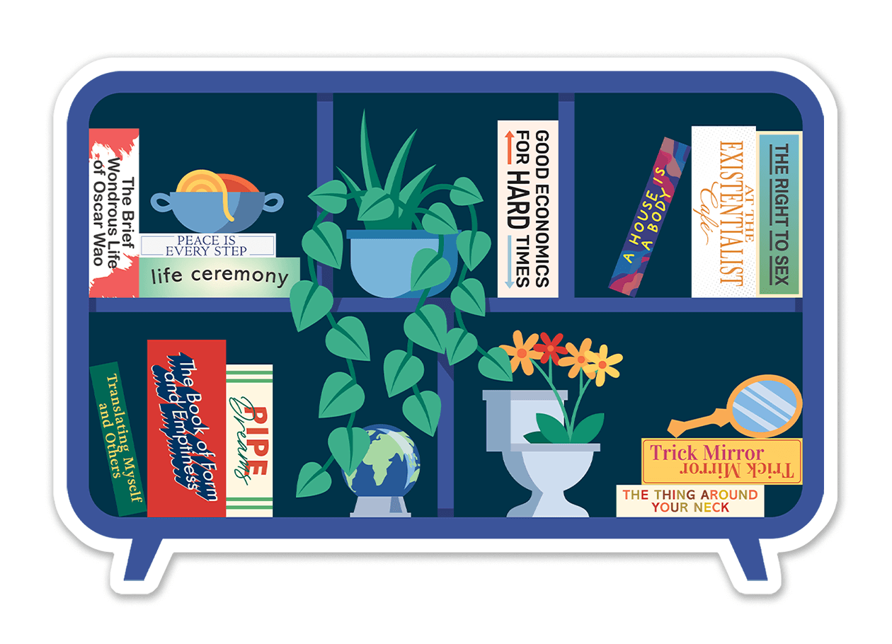 Commissioned book club sticker (2023)