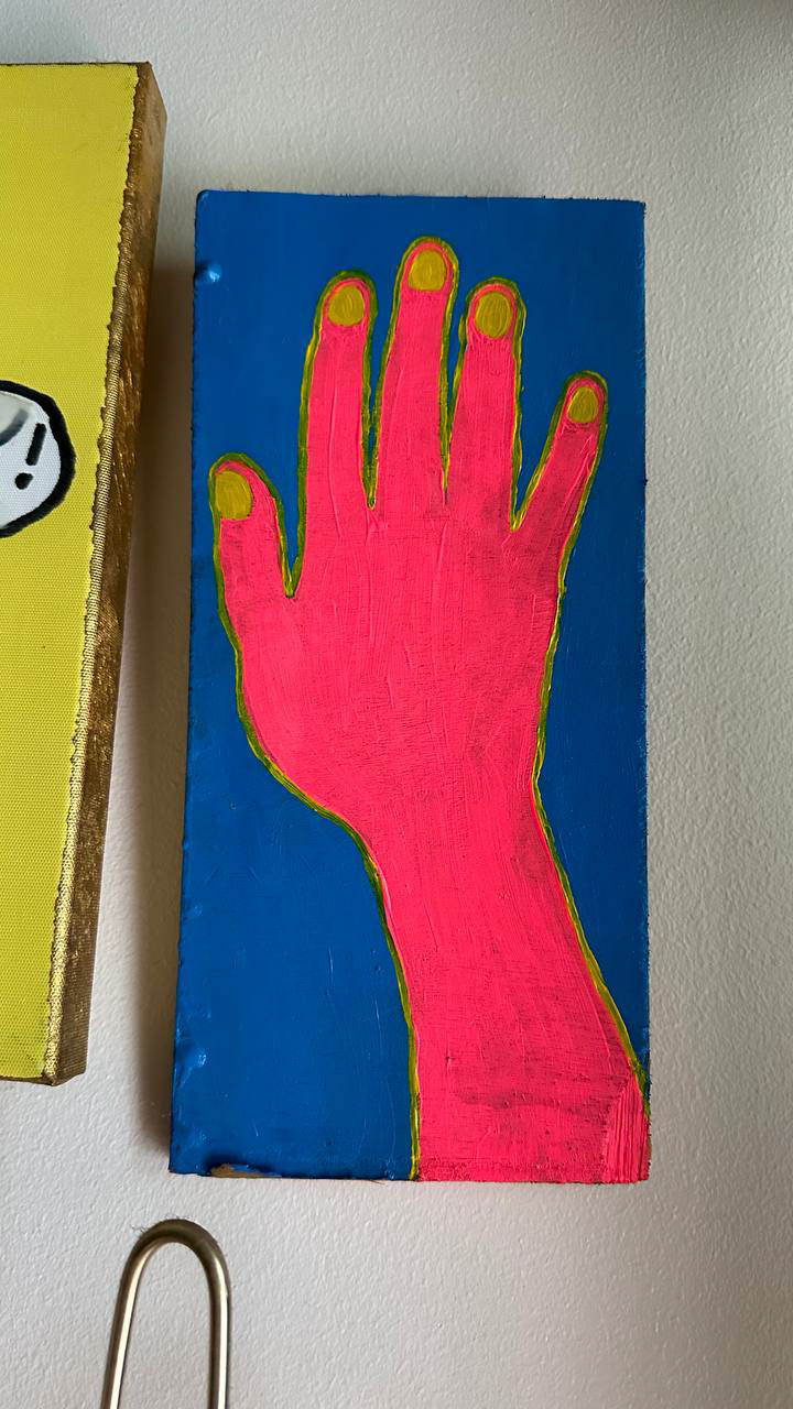 My hand, Php 4,000 (Acrylic on wood)