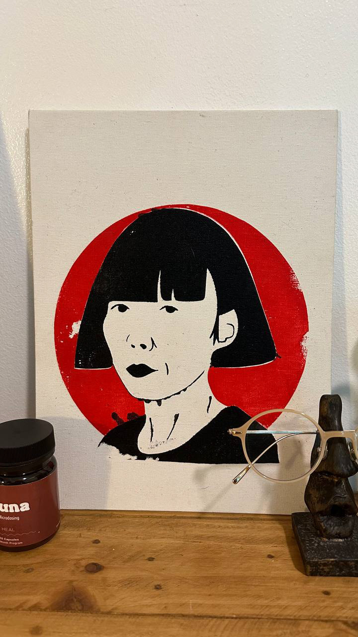 Rei Kawakubo, Php 3,000 (Acrylic on canvas 9x12")