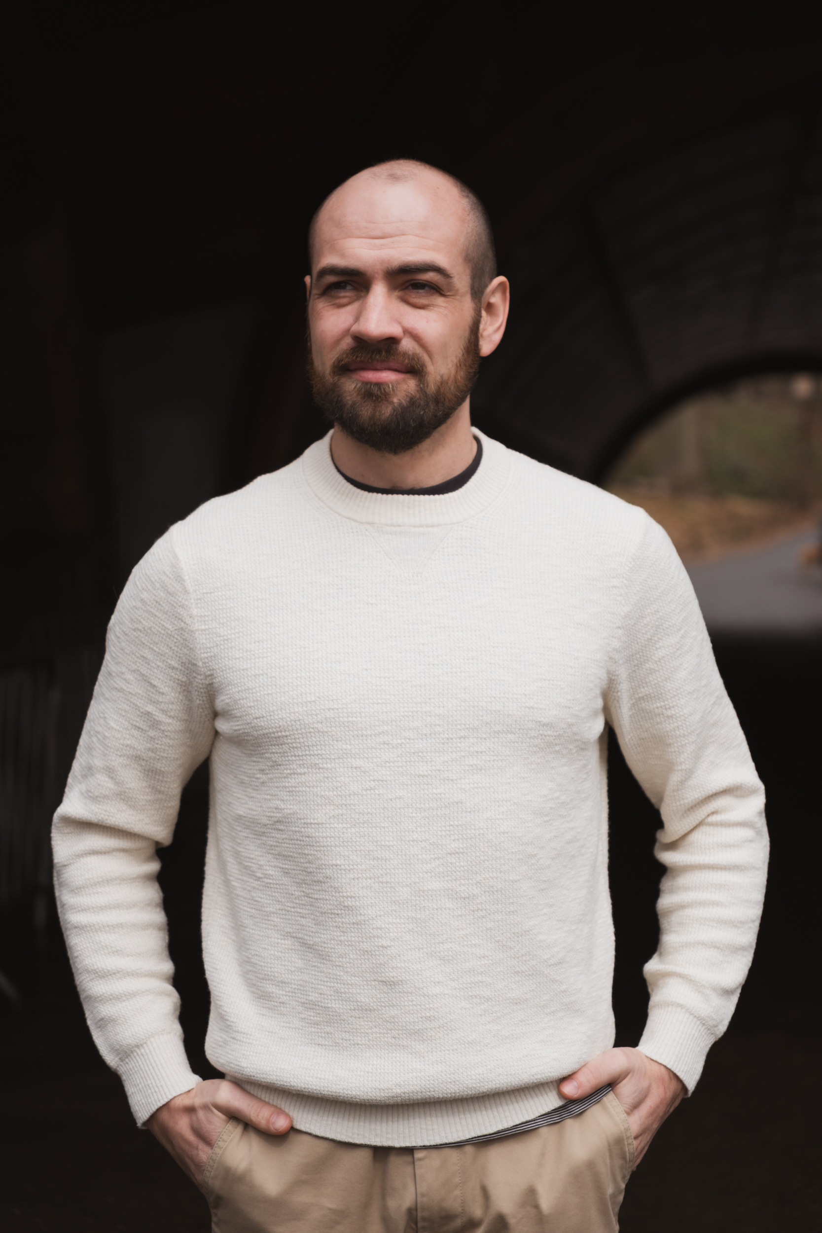 Professional headshot of a man in Prospect Park