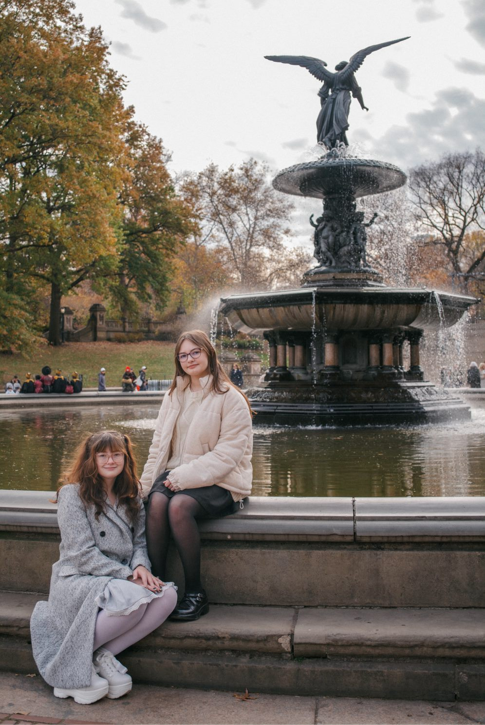 Portrait of a queer couple after their proposal in Central Park