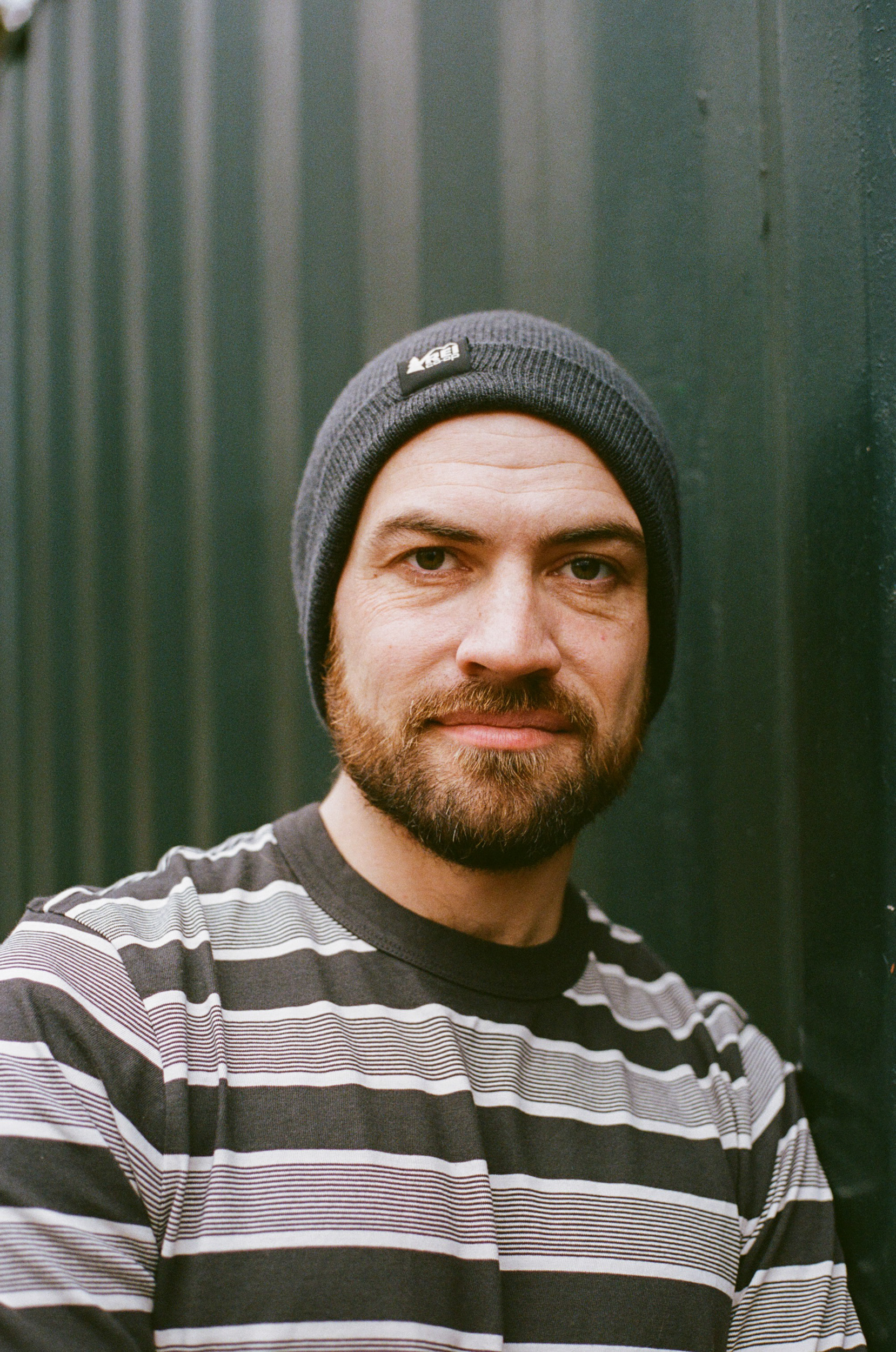 35mm film portrait of a man in Prospect Park