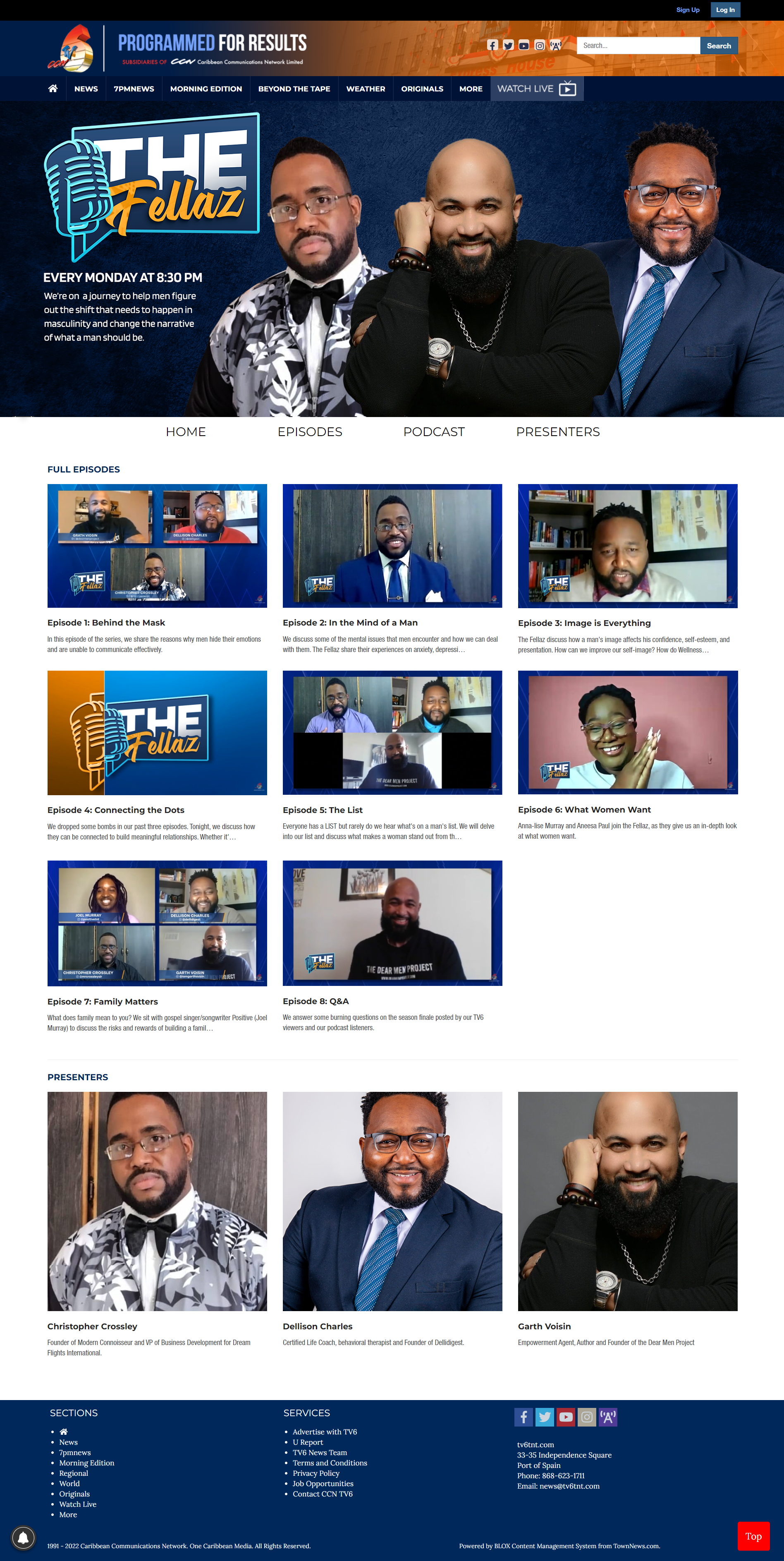 The Fellaz (Landing Page) - A show for men and men's issues