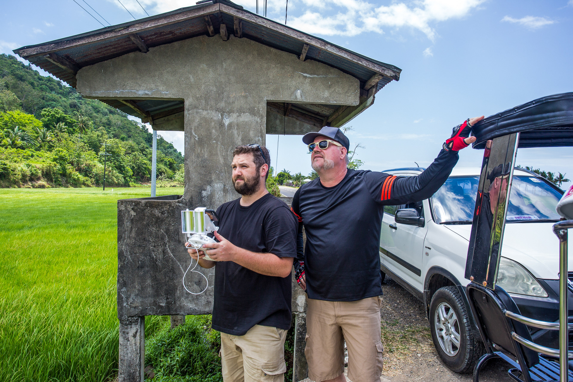 Sending up the drone for a few of those beauty shots we captured.