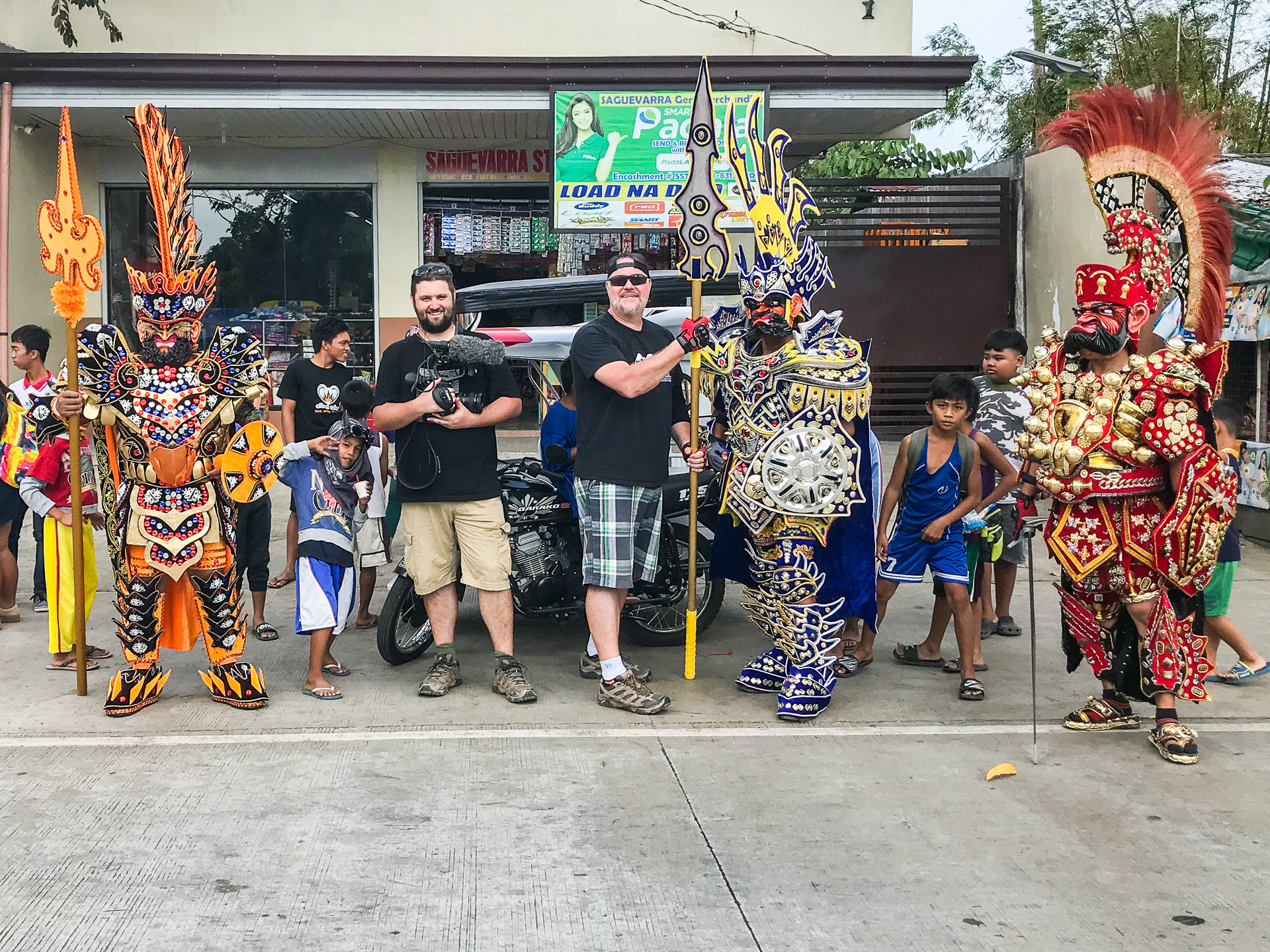 We had to check these guys out on the road to Pinamalayan. Some pretty ornate costumes for sure.